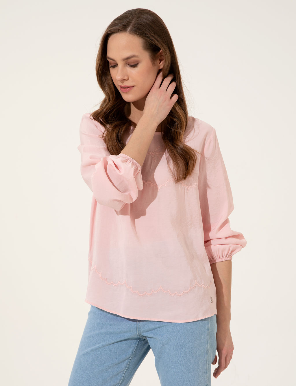 Pembe Regular Fit Bluz