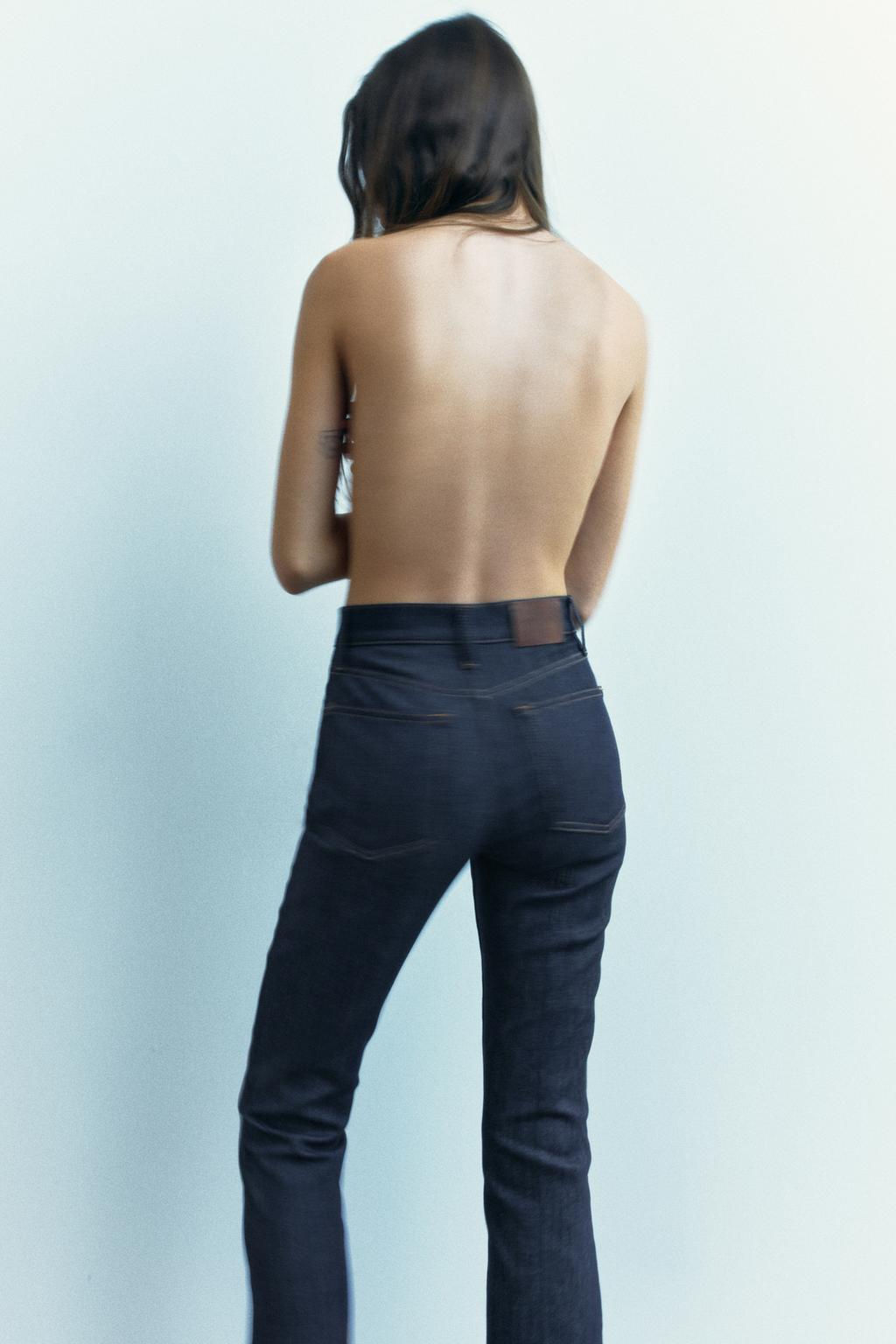 ZW COLLECTION BOOTCUT HIGH-WAIST CROPPED JEANS - Zara фото 6