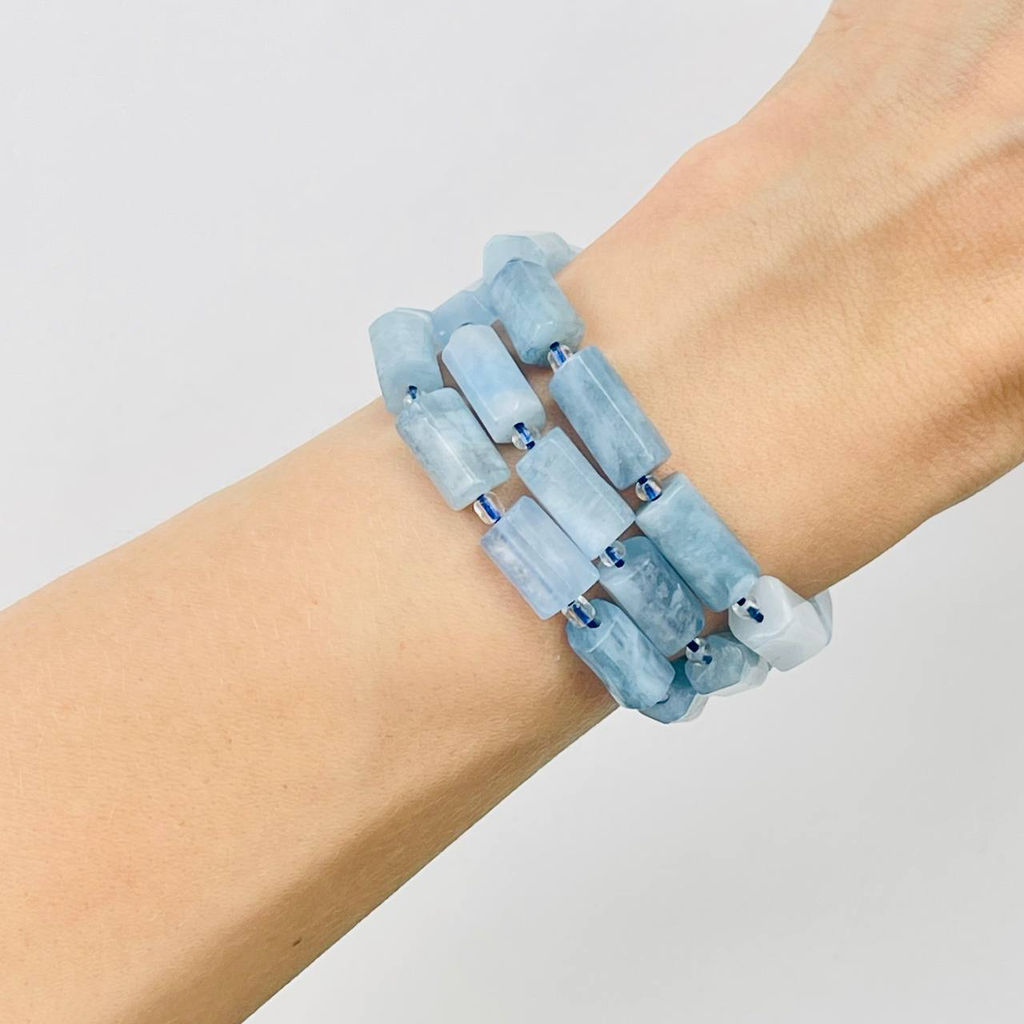 Бусины для украшений из Аквамарина 40 см