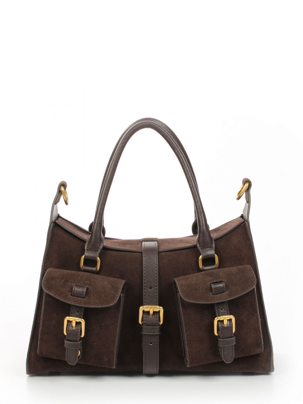 LACCOMA сумка АМ2276-Ф-шоколадный натуральная замша хлопок