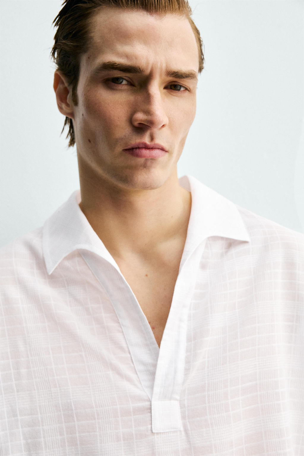 CAMISA POLO ESTRUCTURA / Blanco - Zara фото 6