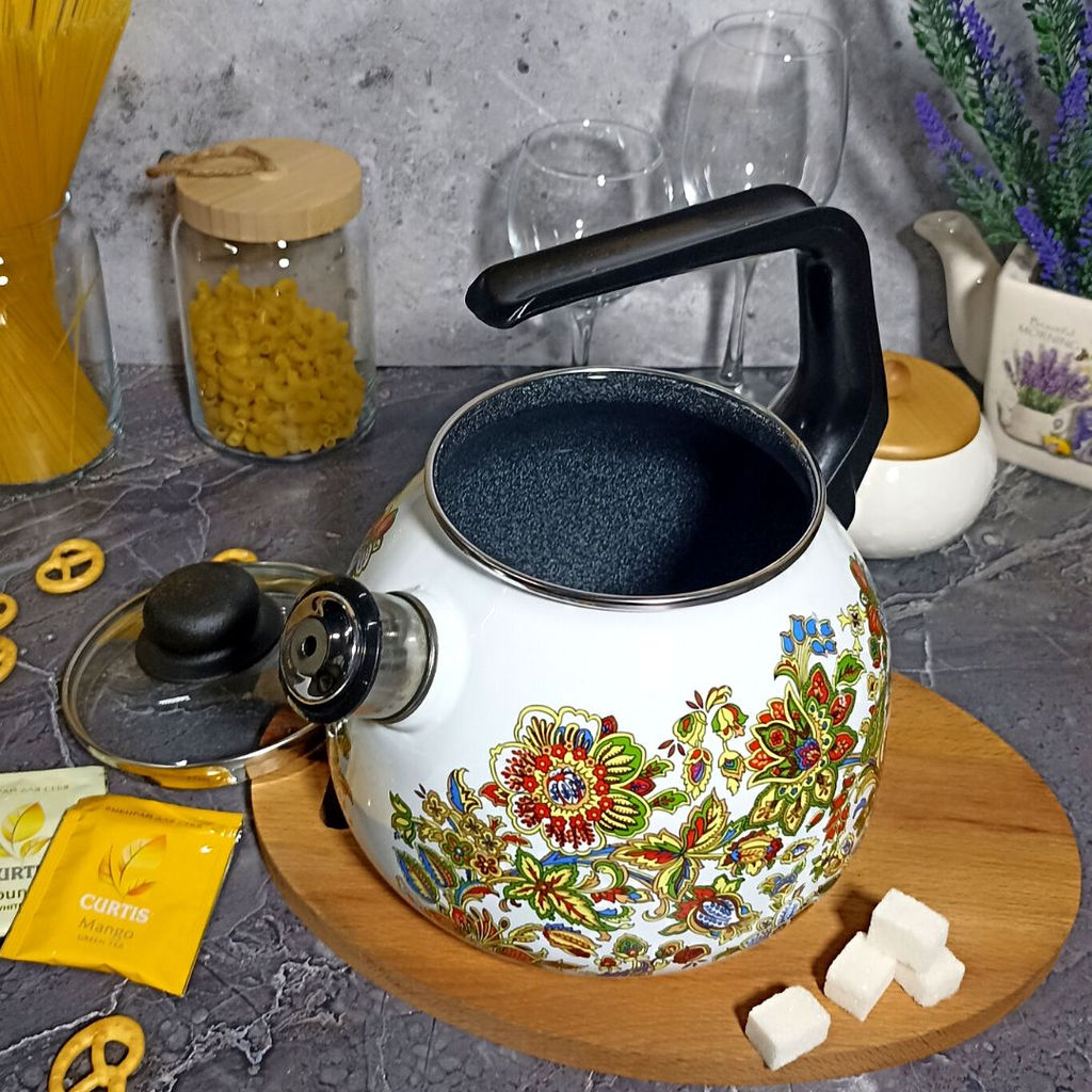 Чайник для плиты 3,0л 1Rc12 Империя/Imperio белосн. со св.