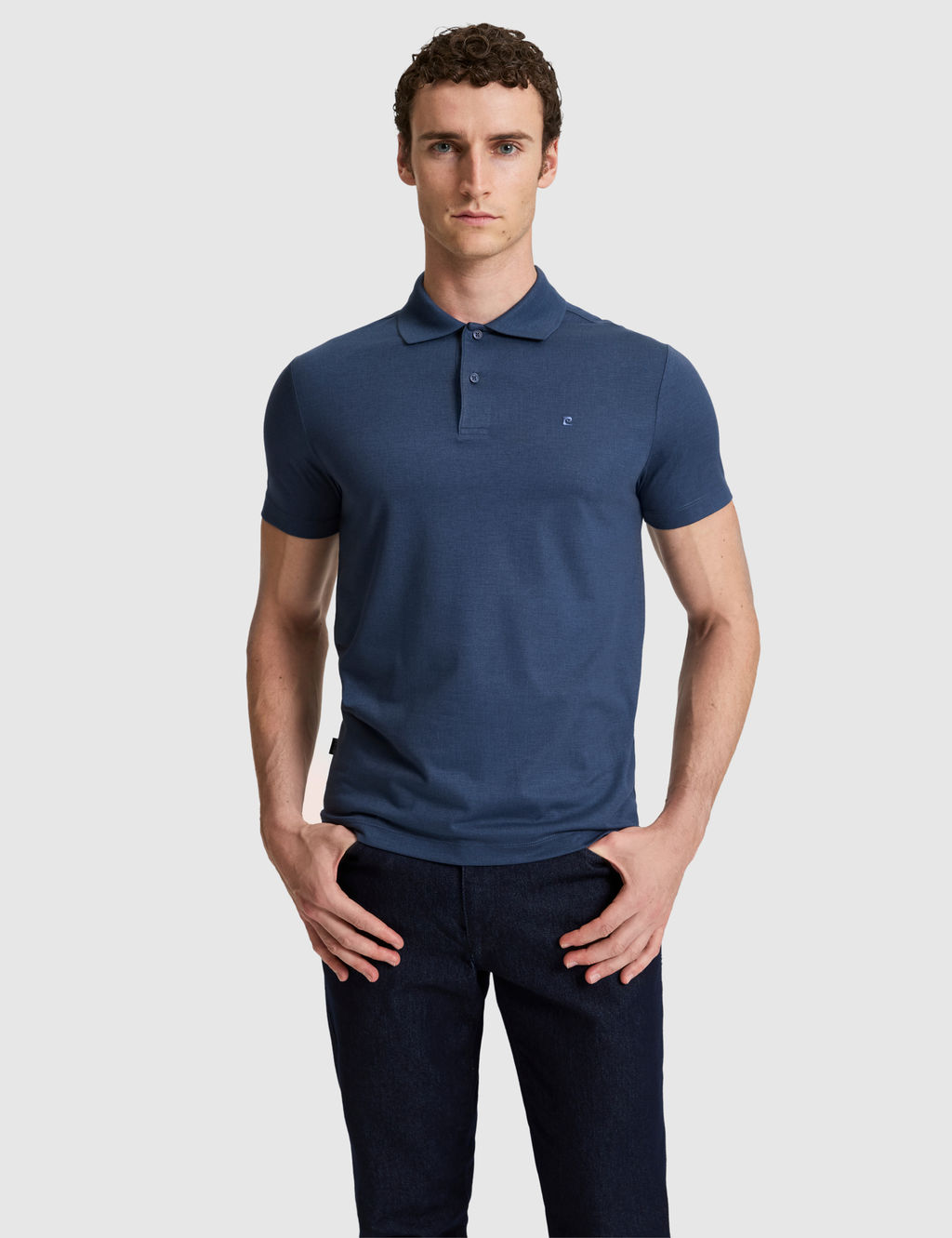 Lacivert Slim Fit D__meli Polo Yaka Ti__rt