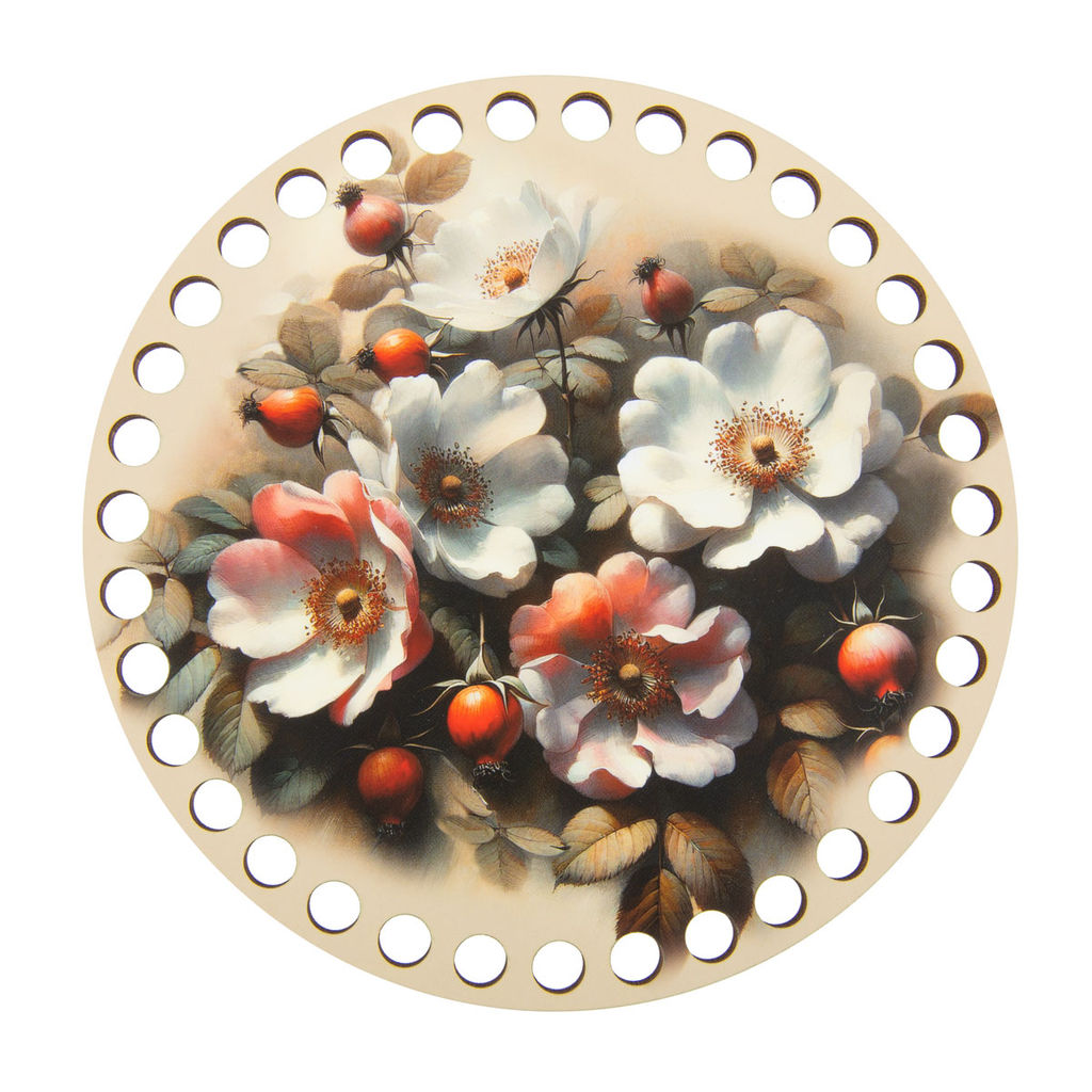 Заготовка для декорирования Love2art ДВ-02 Набор донышек для вязания Матовый фанера d 15 см х 0.4 см 2 шт 10 Лавандовая история  фото 11