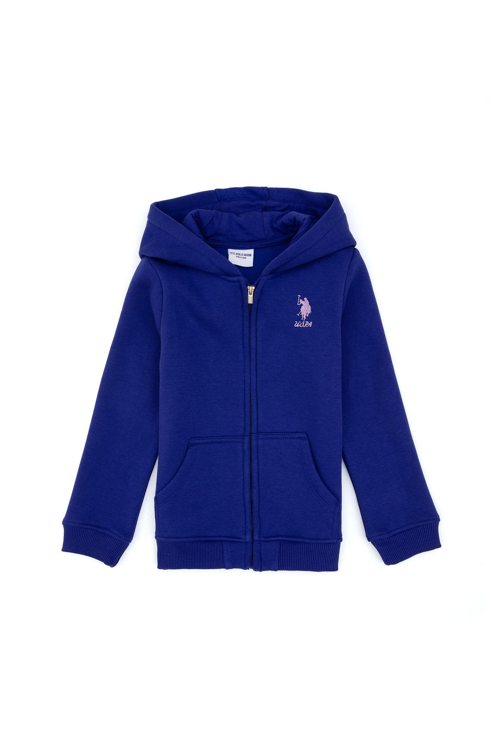 K_z _ocuk Mor Kap__onlu Fermuarl_ _ardonlu Basic Sweatshirt Sepette S_rpriz _ndirim - U.s. polo assn фото 2