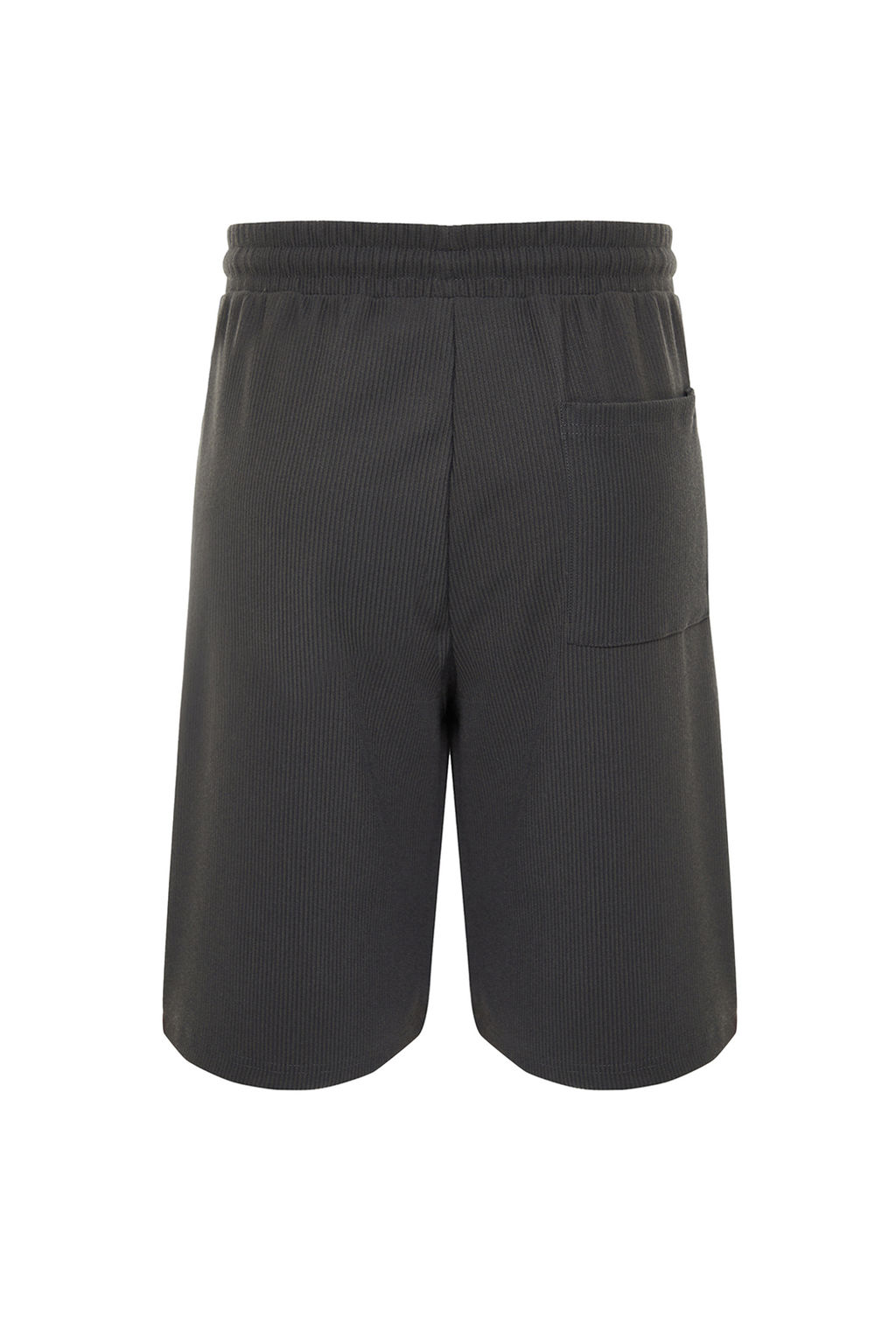 Fume Oversize/Genis Kesim Dokulu K?r?smaz Ottoman Sort TMNSS24SR00037