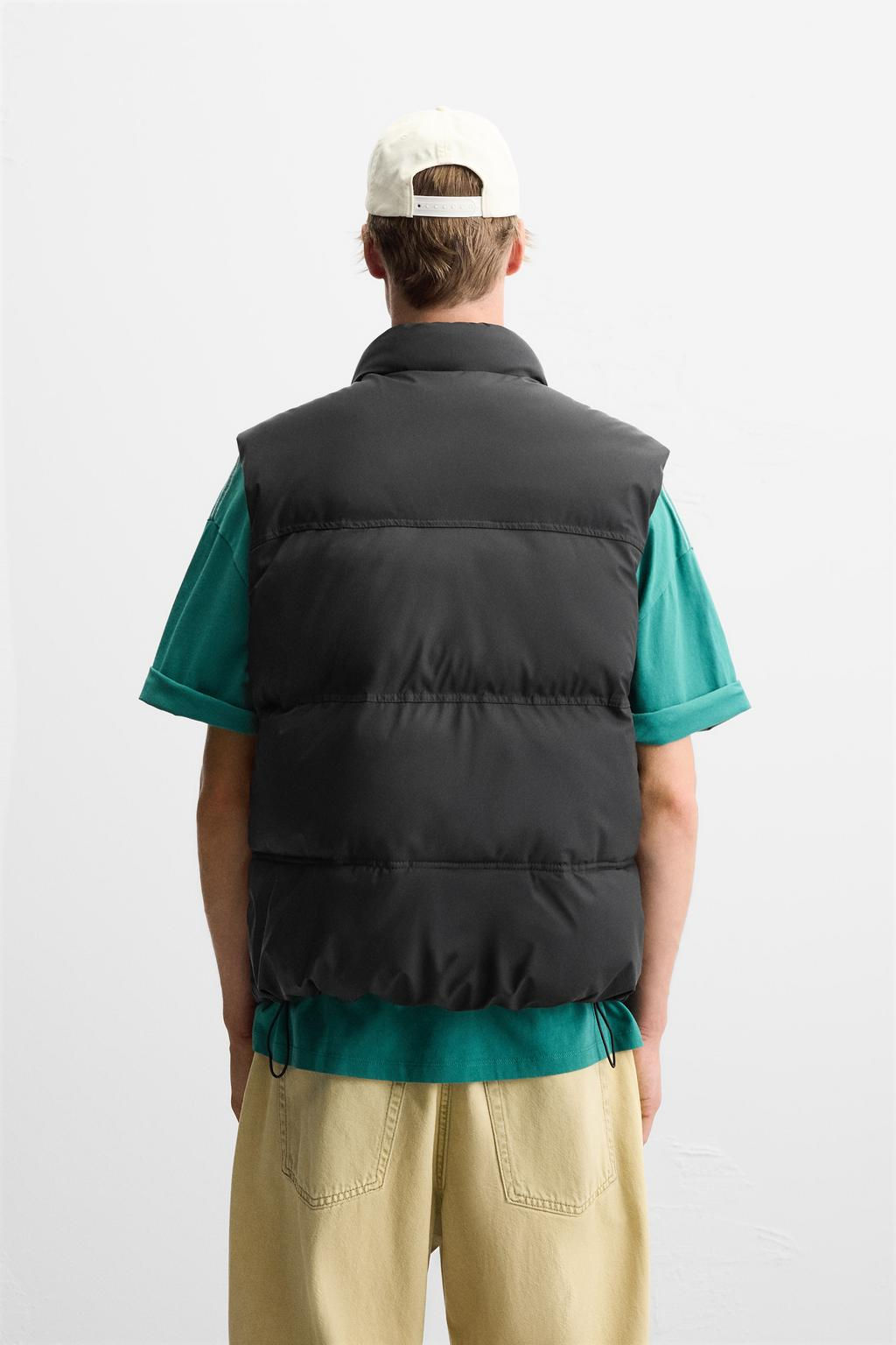 RUBBERISED PUFFER GILET - Zara фото 11