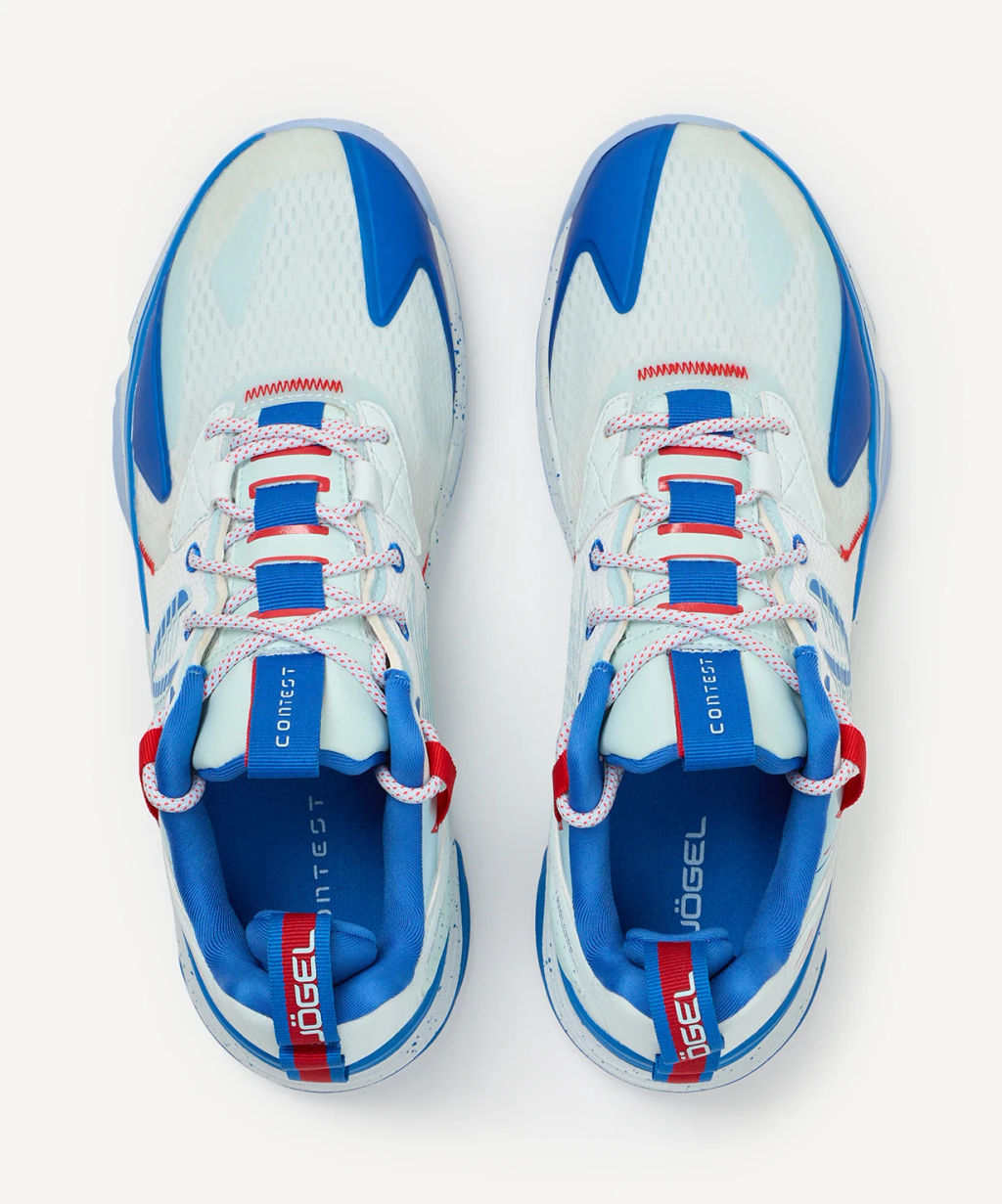 Кроссовки баскетбольные JOGEL Contest, голубой/красный  фото 8
