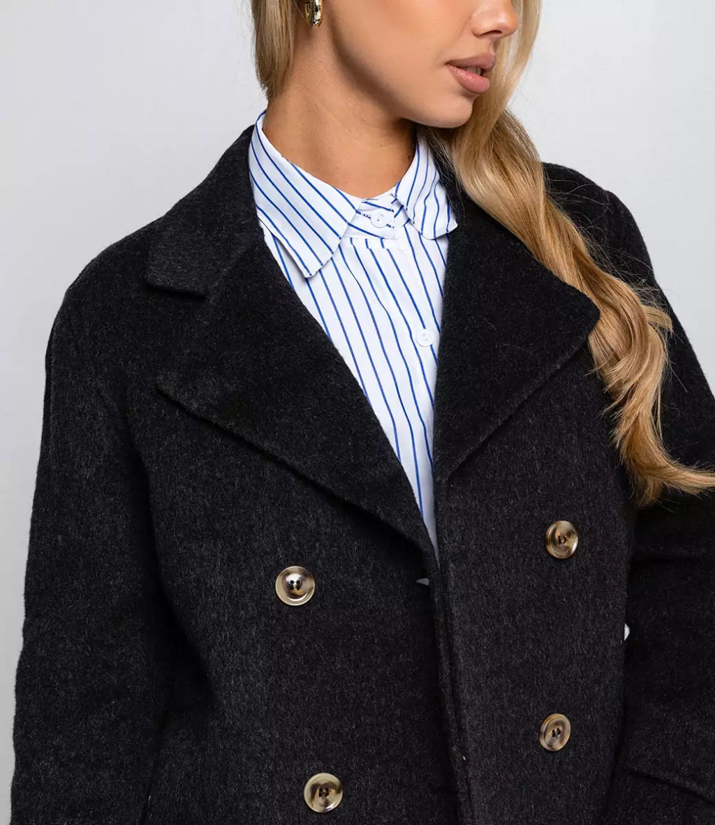 Пальто #КТ22203, чёрный