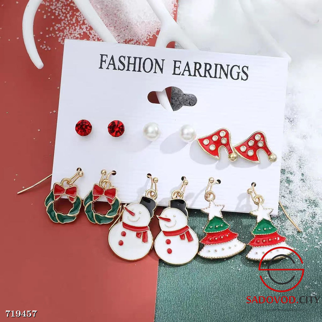 Новогодние серьги 6 пар - Bruno фото 3