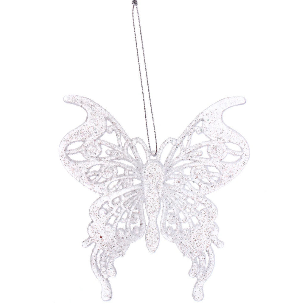 Цена за 2 шт. Подвеска "Бабочка" 11*9 см, Белый