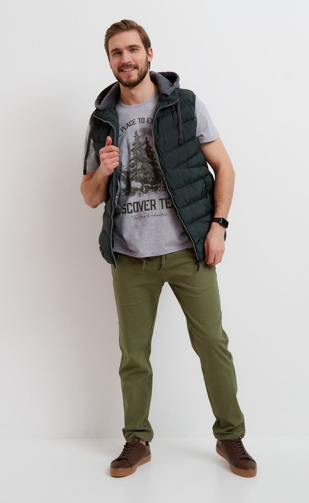 Футболка F211-06-733 grey melange - Fine joyce фото 8