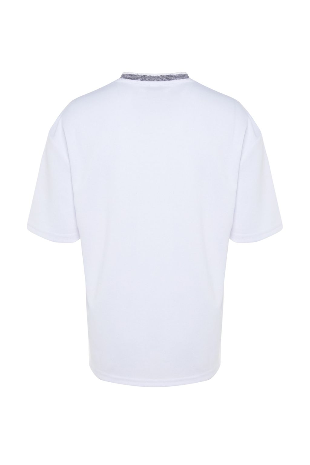 TRENDYOL MAN Premium Tas Oversize/Genis Kesim Triko Bantl? Dokulu Pike T-Shirt TMNSS23TS00079 - Trendyolmilla фото 26