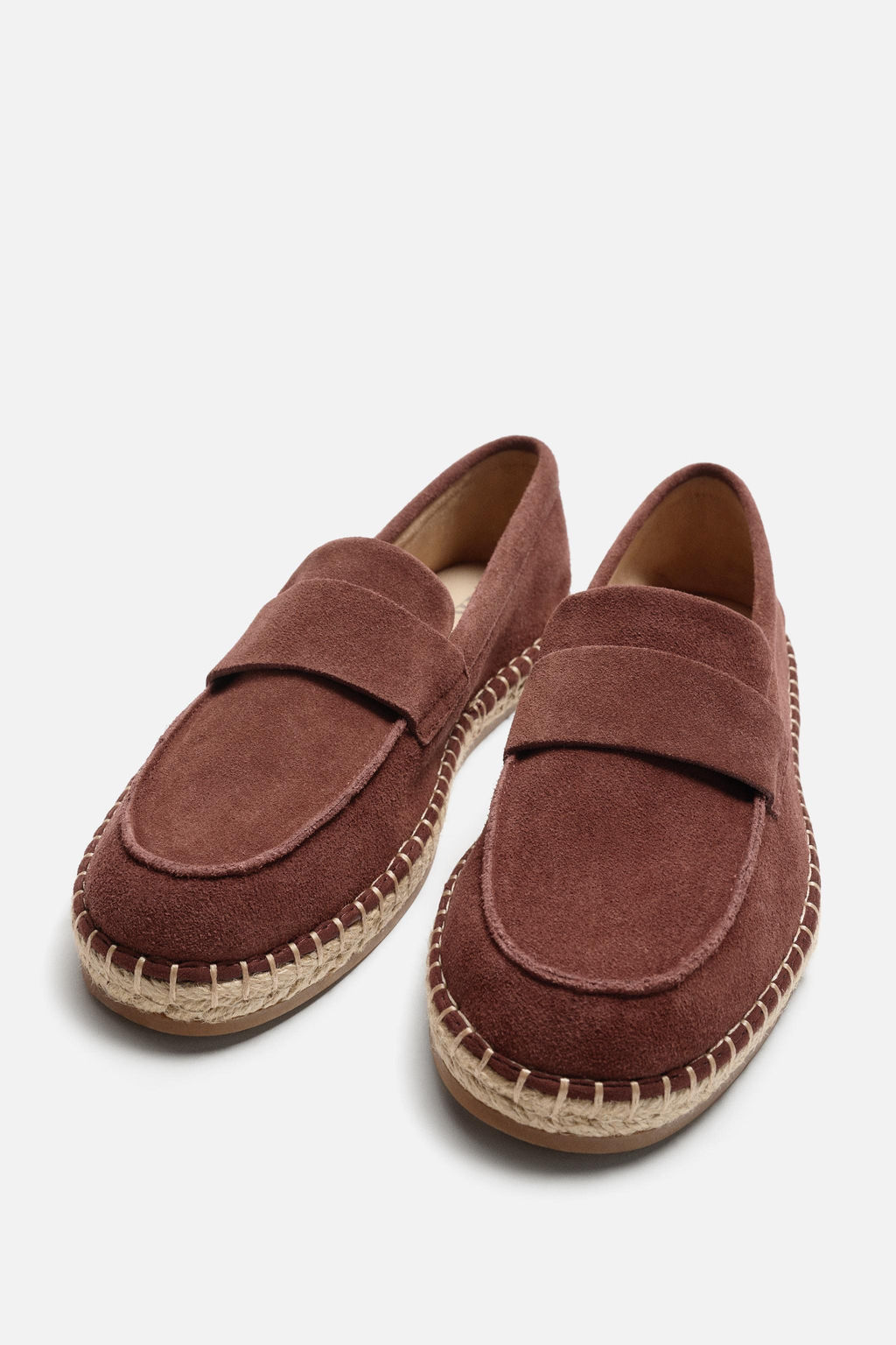 LEATHER MOCCASIN ESPADRILLES - Zara фото 6