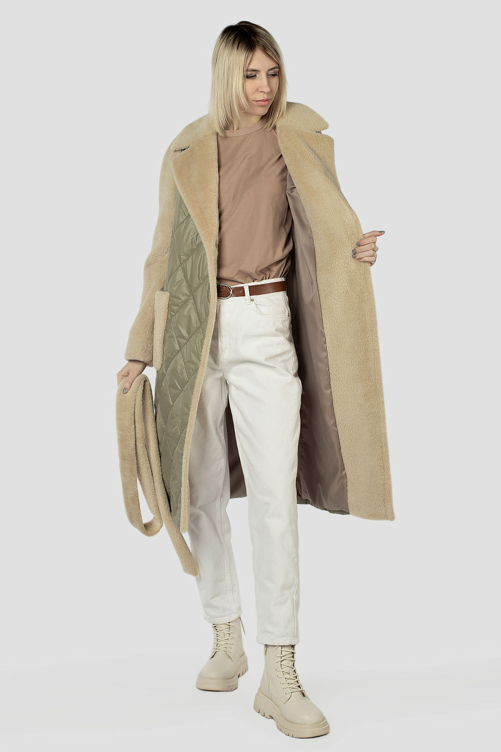 Пальто женское демисезонное (пояс) - El podio фото 10