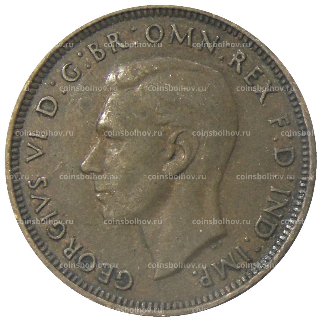 1/2 пенни 1938 года Австралия