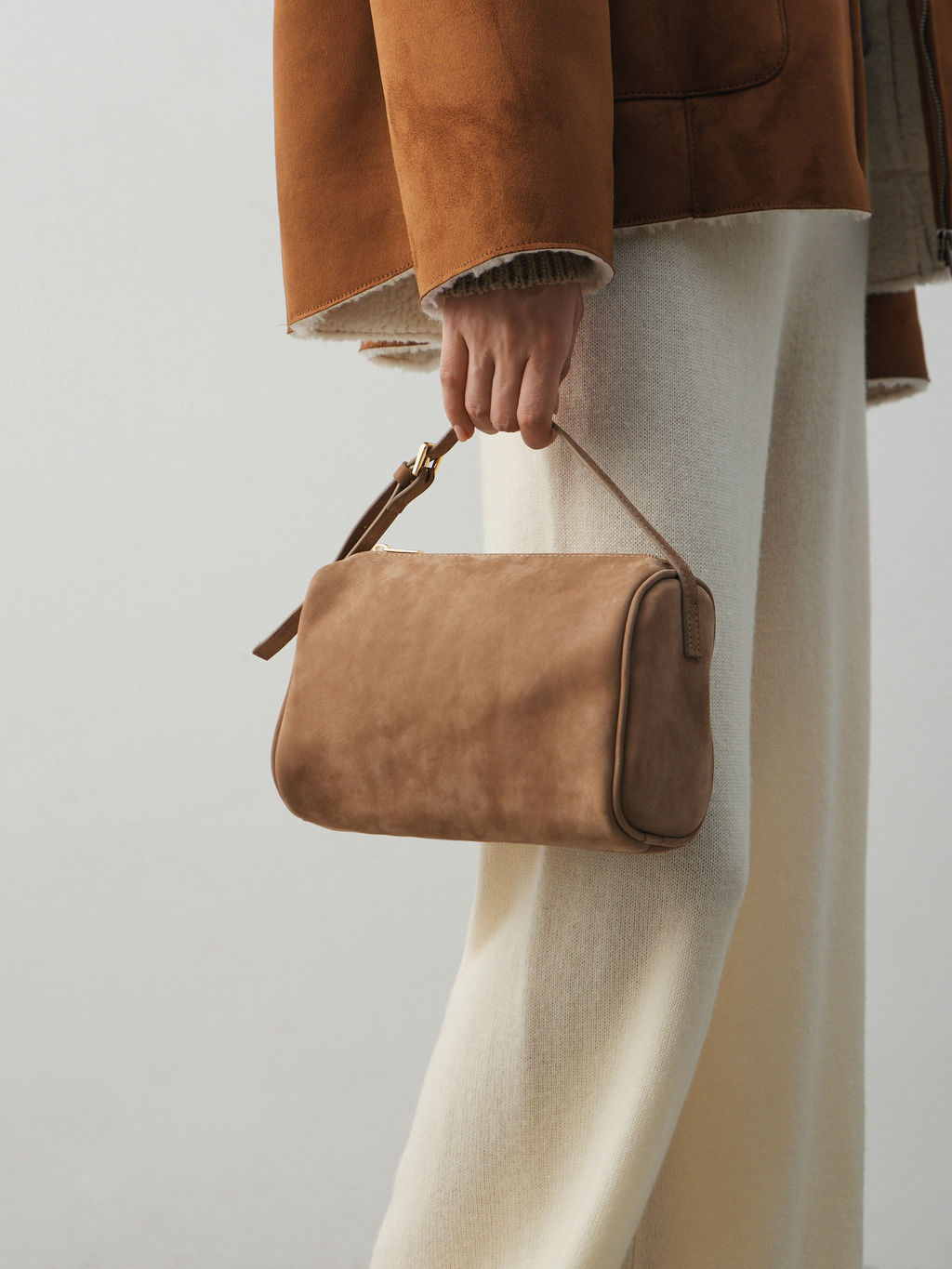 Женская сумка с ручками MAISON DAVID MARY Артикул 4489055, бежевый  фото 6