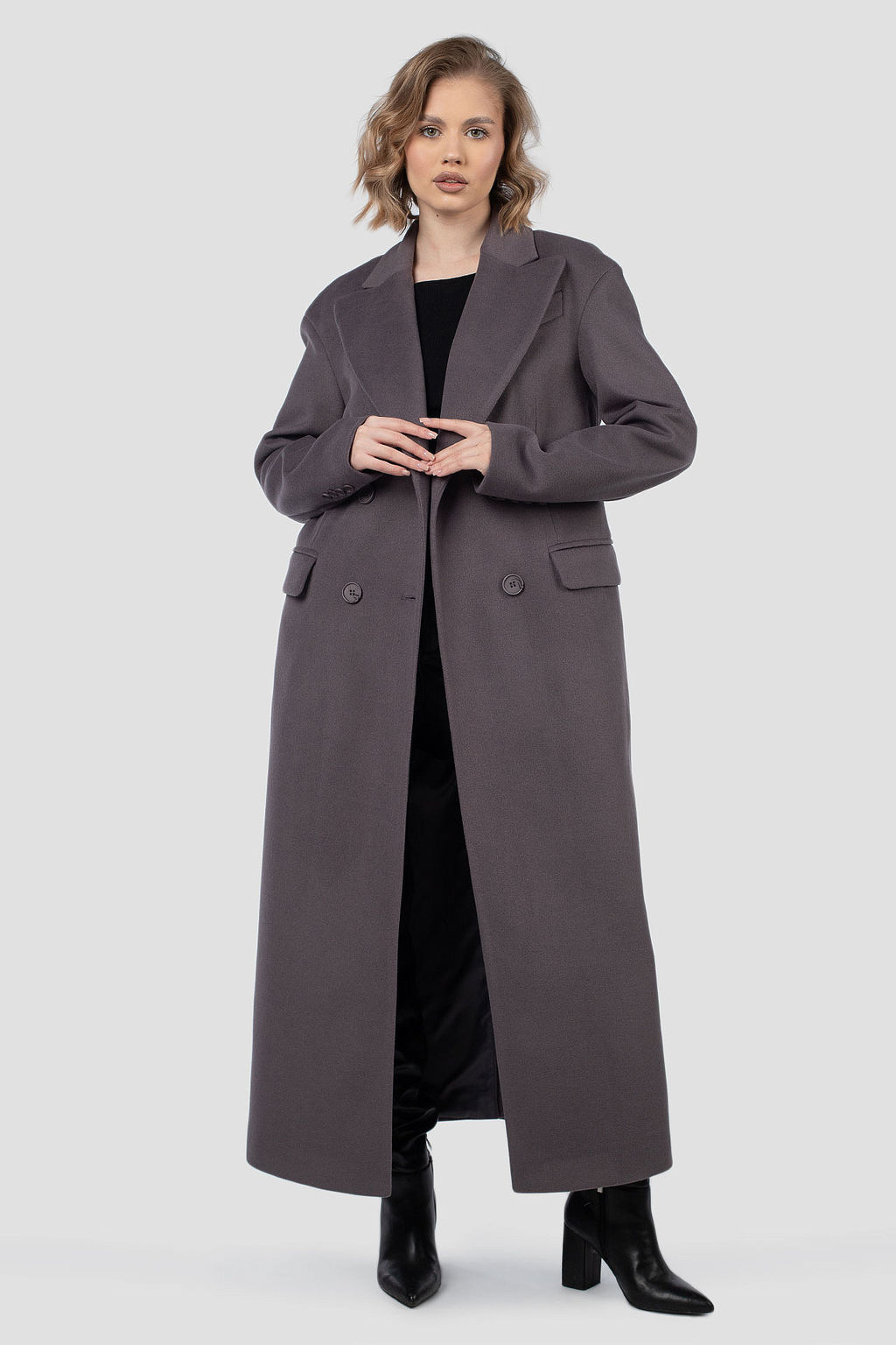 01-12174 Пальто женское демисезонное (пояс) - El podio фото 3