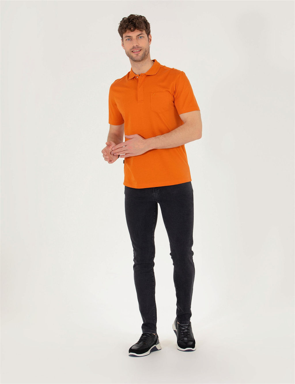 Kahverengi Regular Fit Polo Yaka Merserize Ti__rt - Pierre cardin фото 4