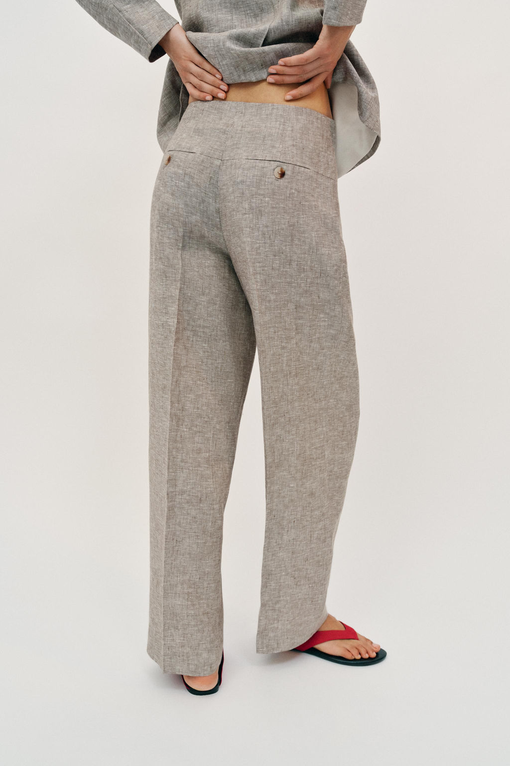 PANTAL?N RECTO 100% LINO SET / Arena / Vigor? - Zara фото 7