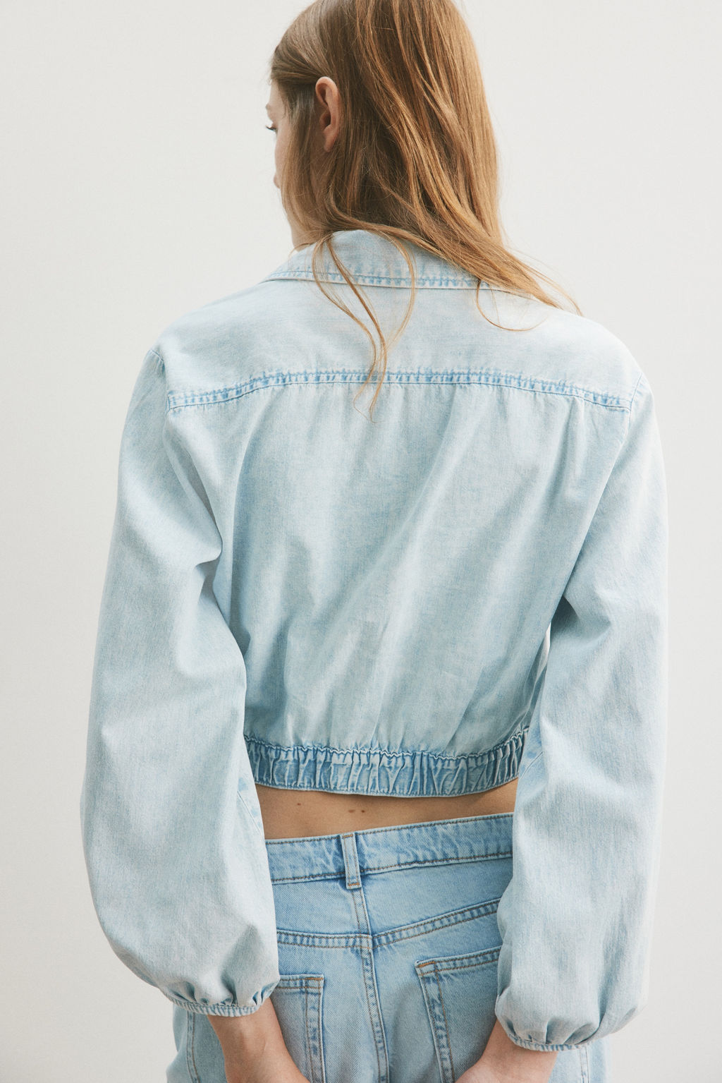 Blusa denim cruzada - H&m фото 4