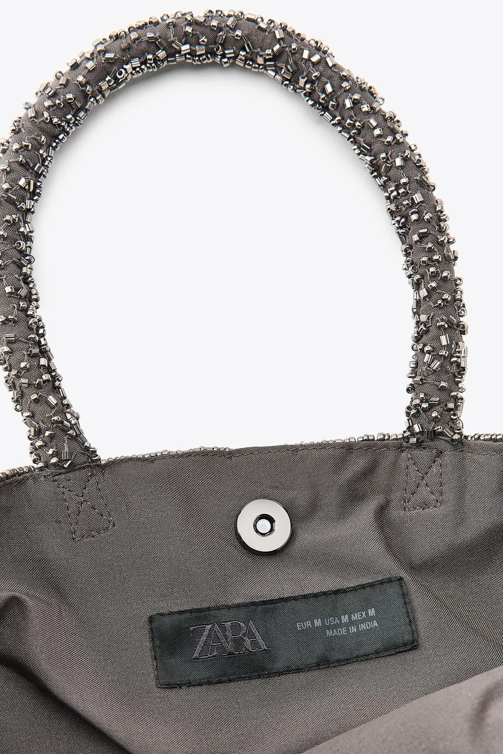EMBROIDERED BEADED HANDBAG - Zara фото 5