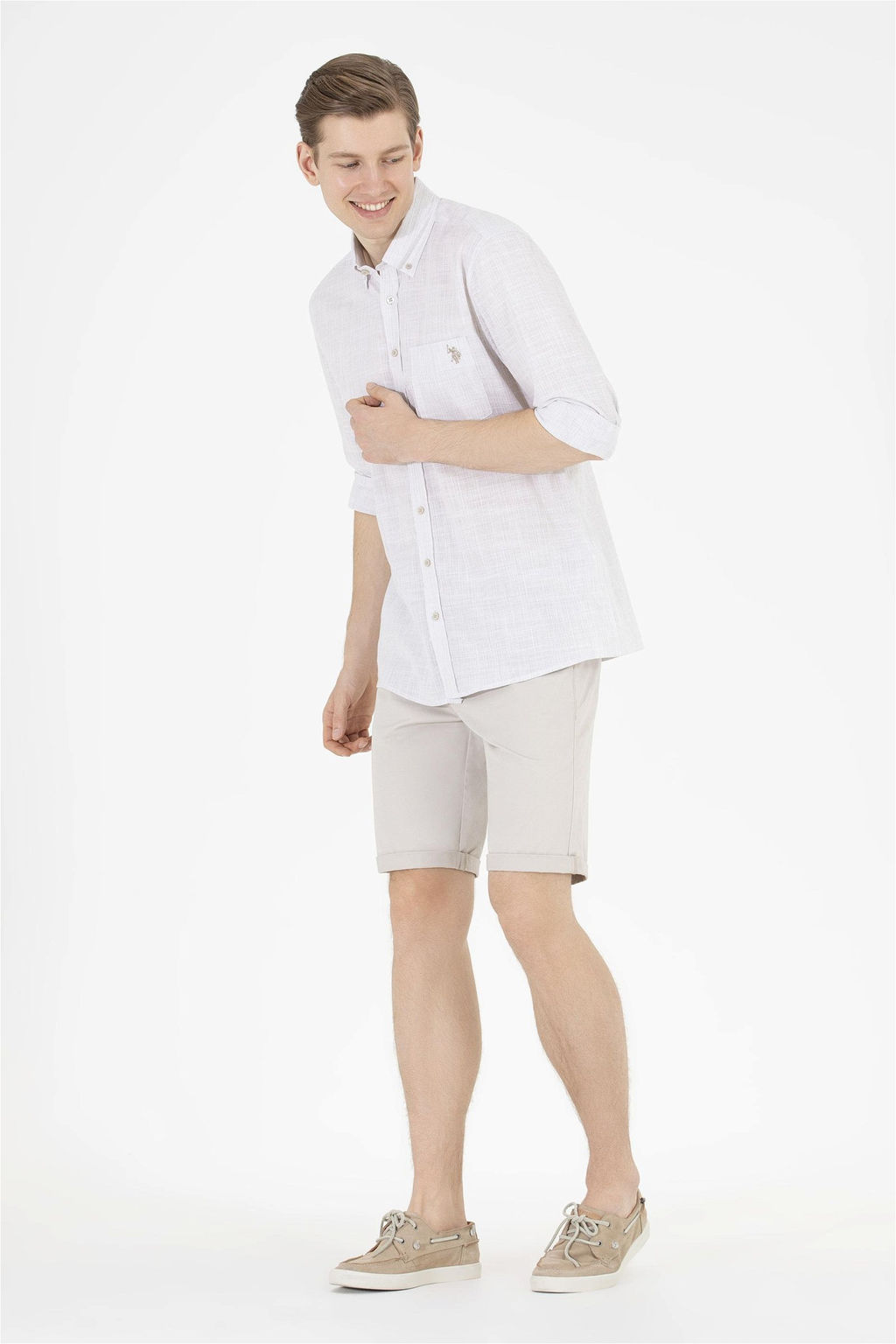 U. S. Polo Assn Мужская рубашка с длинным рукавом Stone - U.s. polo assn фото 11