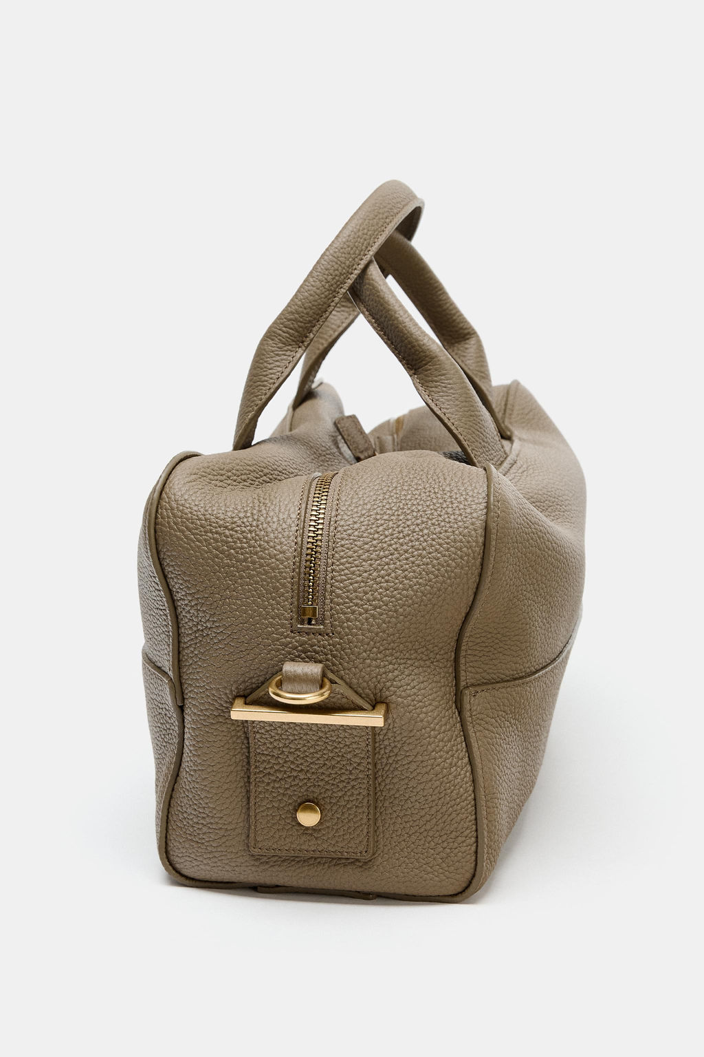 EXTENDED LEATHER BOWLING BAG - Zara фото 7
