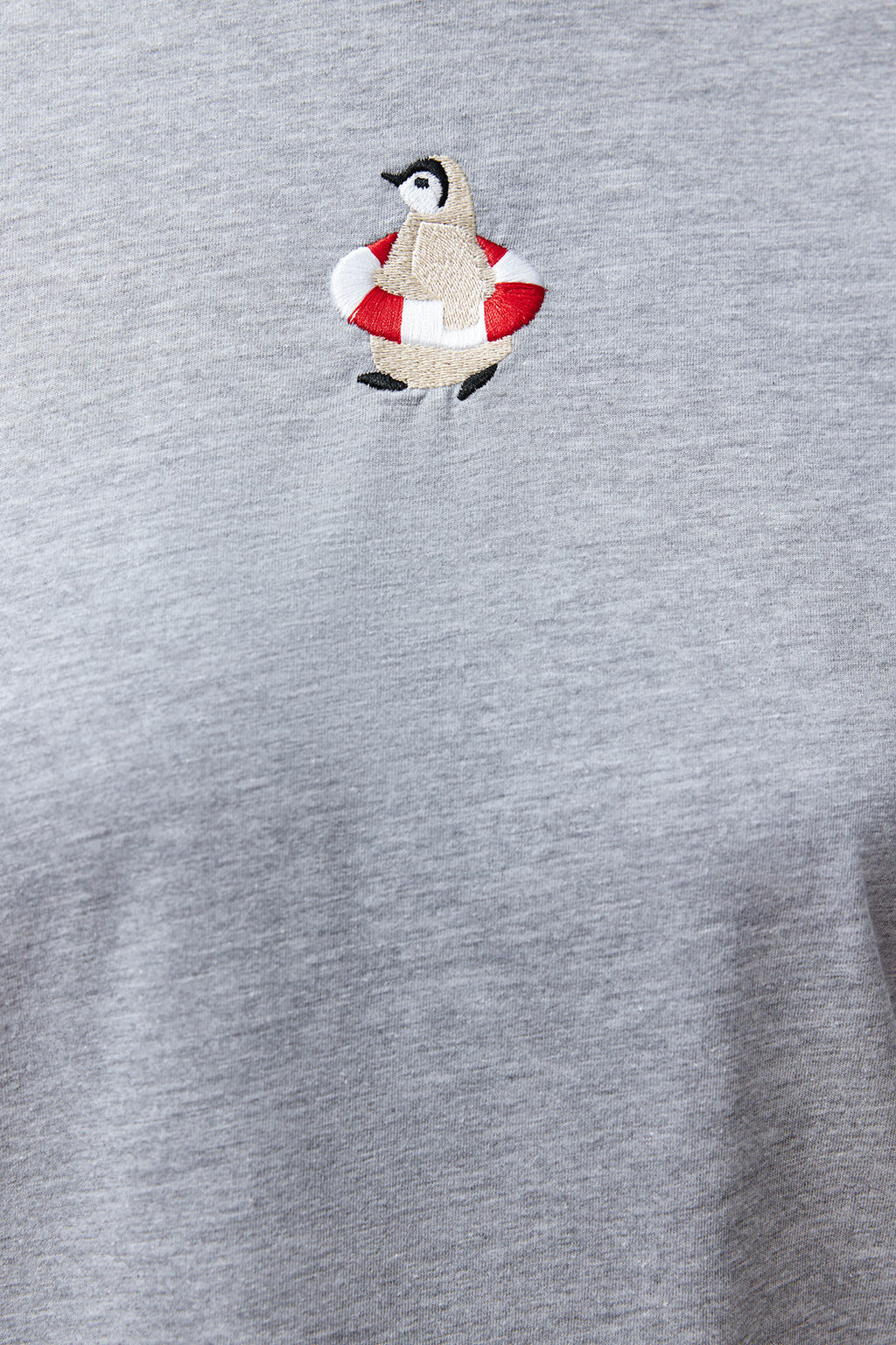 Gri Melanj Nak?sl? Regular/Normal Kal?p Orme T-Shirt TWOSS24TS00160