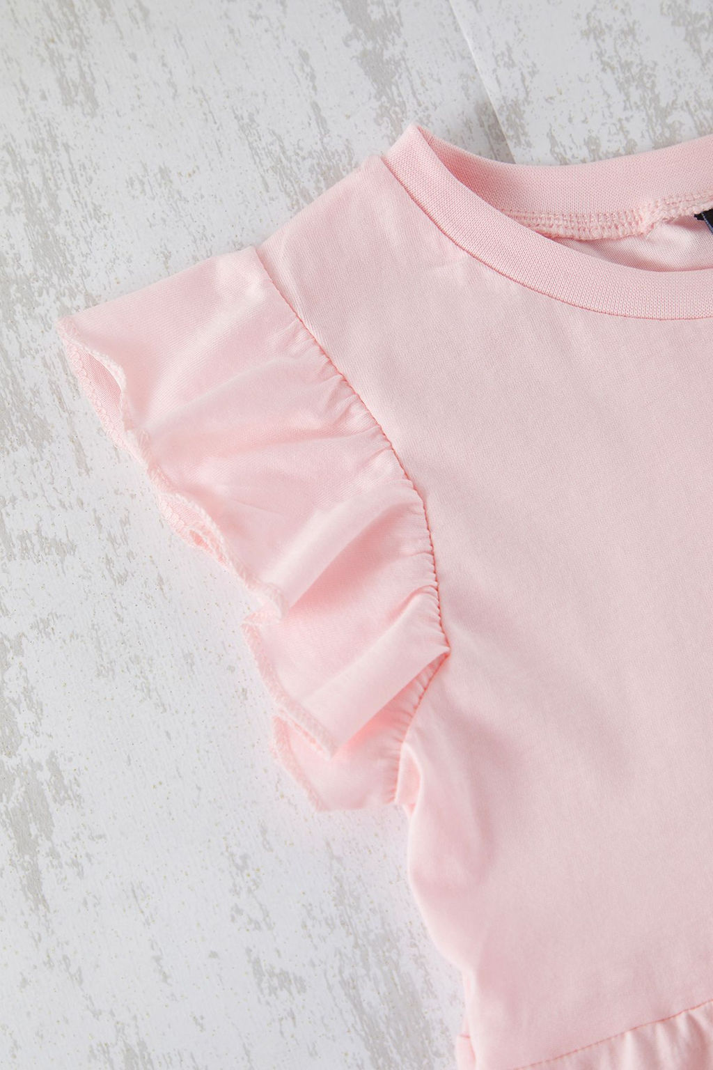 Pembe K?z Cocuk Kollar? F?rf?r Detayl? Basic Orme Elbise TKDSS25EL00016 - Trendyolmilla фото 2