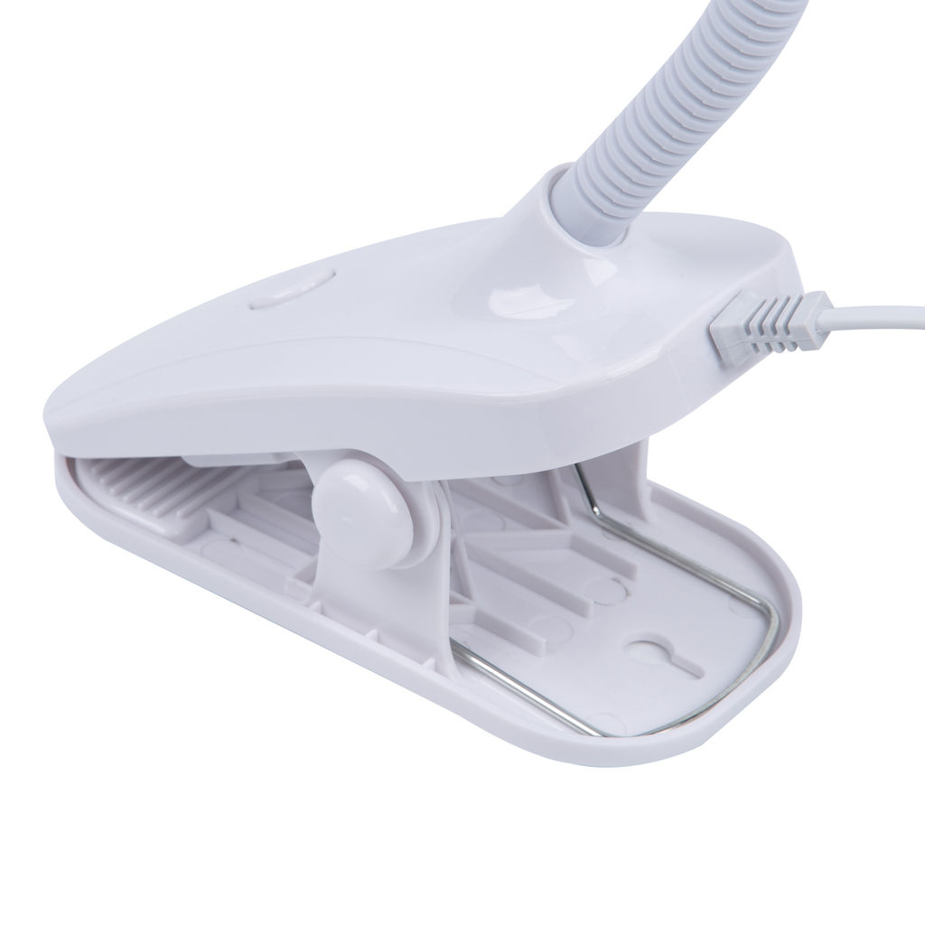 TLD-546 White/LED/350Lm/4500K Светильник настольный прищепка, 5W. Механический выключатель. Белый. ТМ Uniel