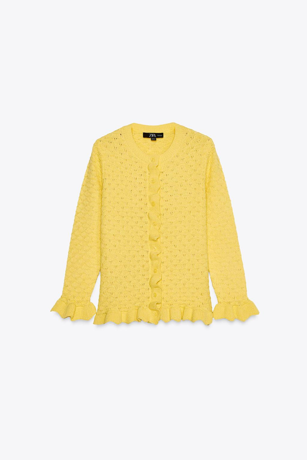 RUFFLED KNIT CARDIGAN - Zara фото 13