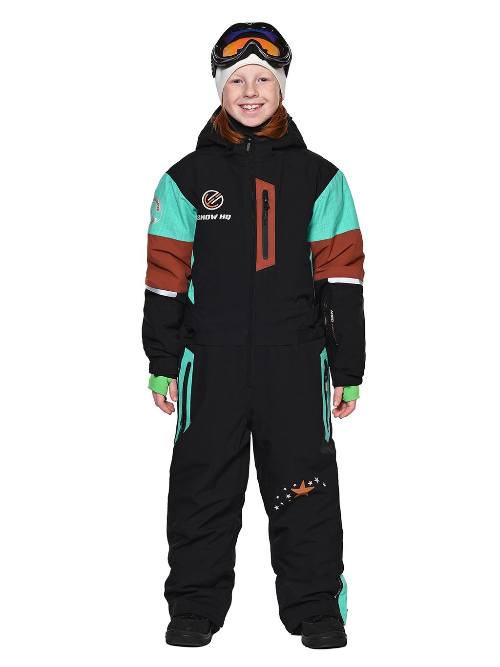 Комбинезон T-9080 Черно-бирюзовый