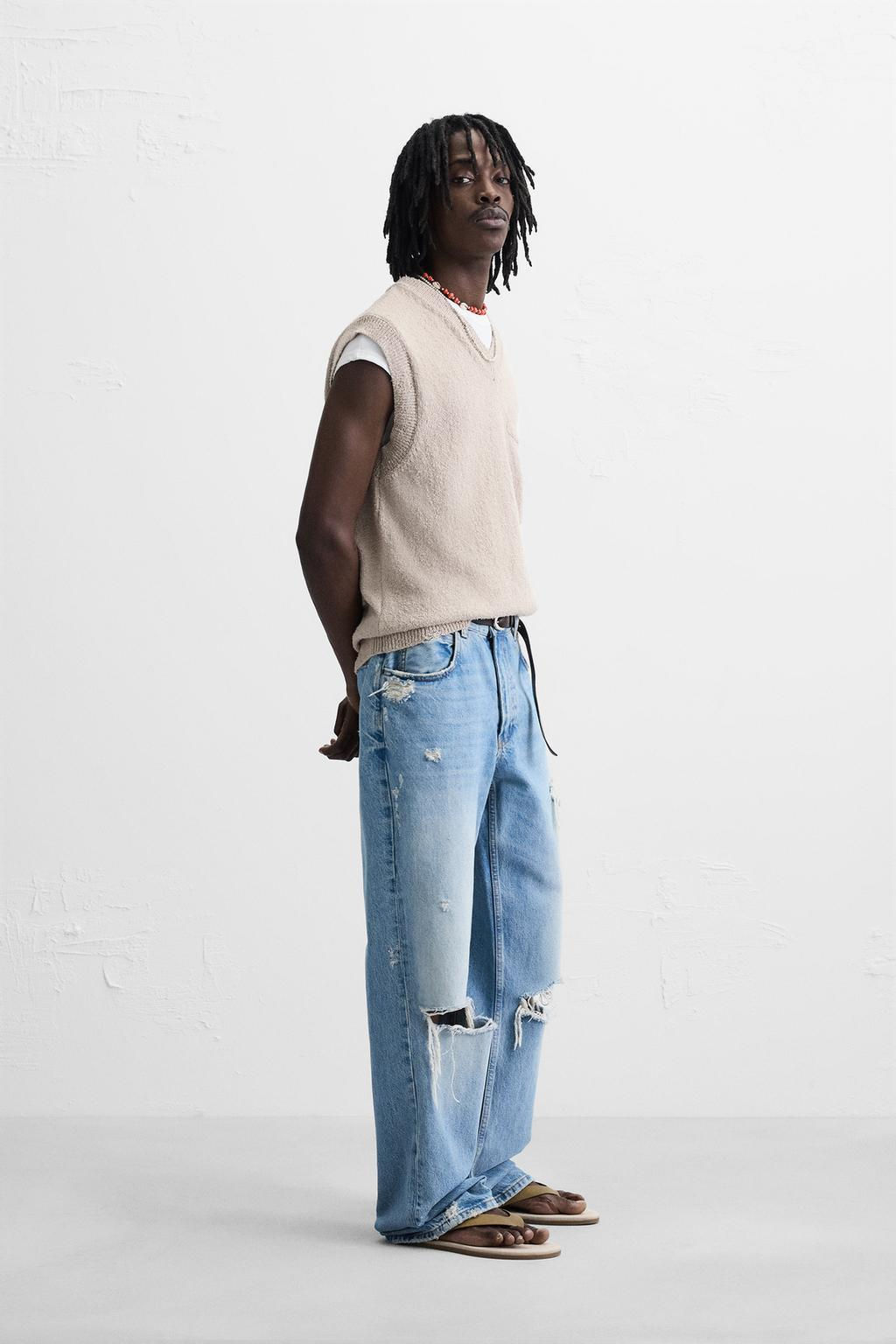 TEXTURED KNIT WAISTCOAT - Zara фото 4