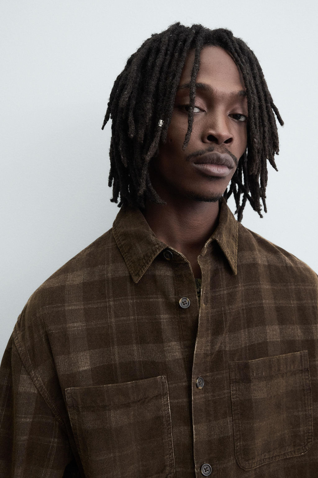 CHECK CORDUROY SHIRT - Zara фото 5