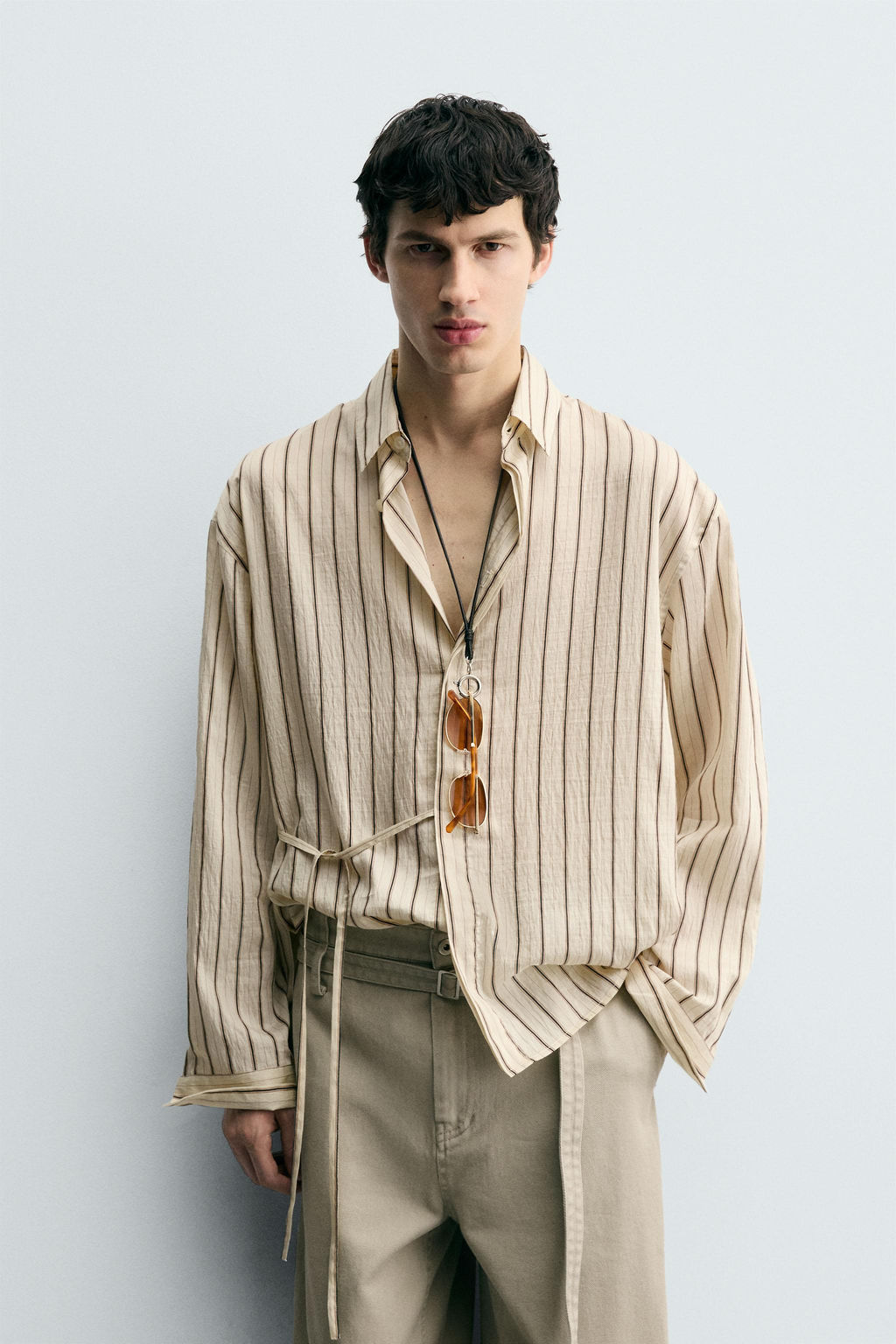 STRIPED SHIRT WITH BOW - Zara фото 2