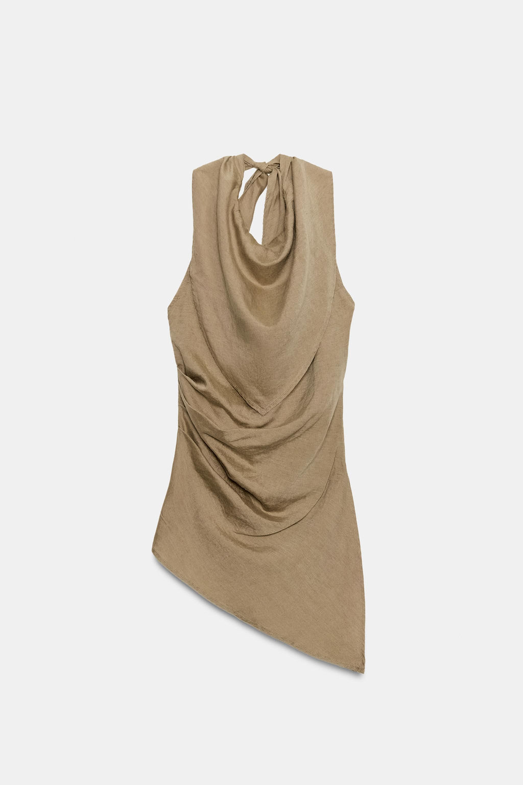 TOP ASIM?TRICO HALTER CON LINO / Arena - Zara фото 8