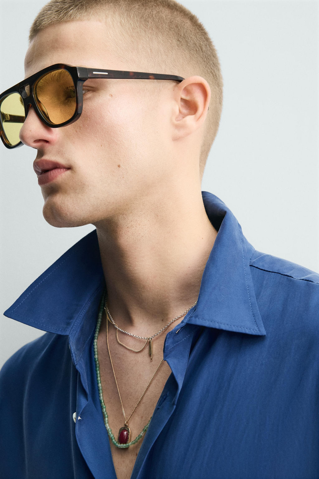 CAMISA RELAXED FIT FLUIDA / Azul?n - Zara фото 6