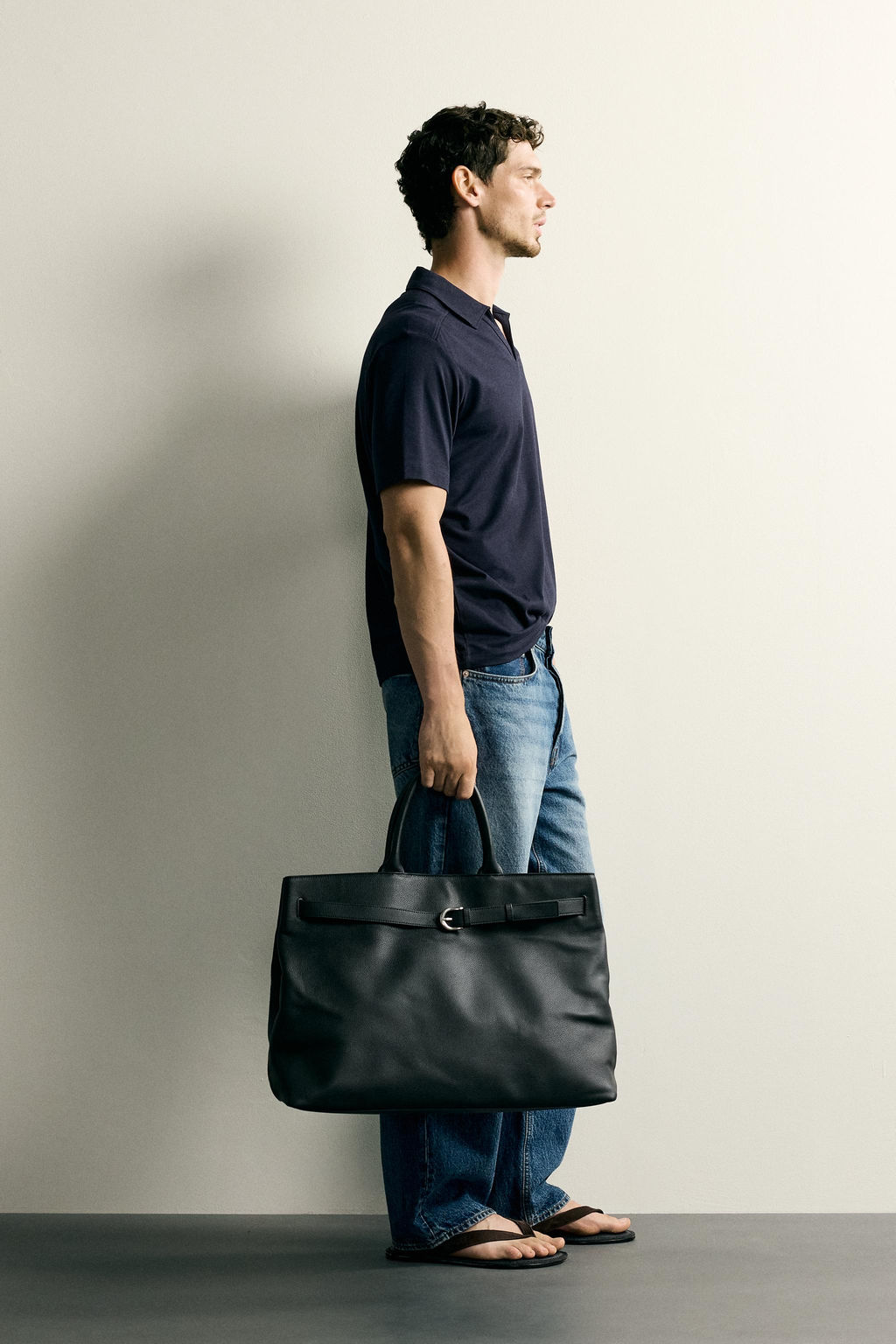 POLO FLUIDO REGULAR FIT RAYAS / Marino - Zara фото 4