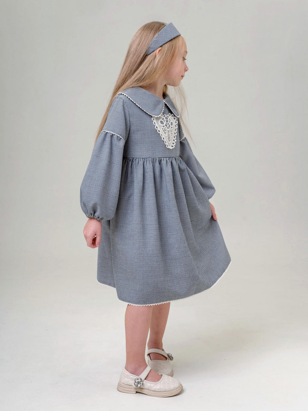 ДЛ 26-3 платье для девочки Мира серый