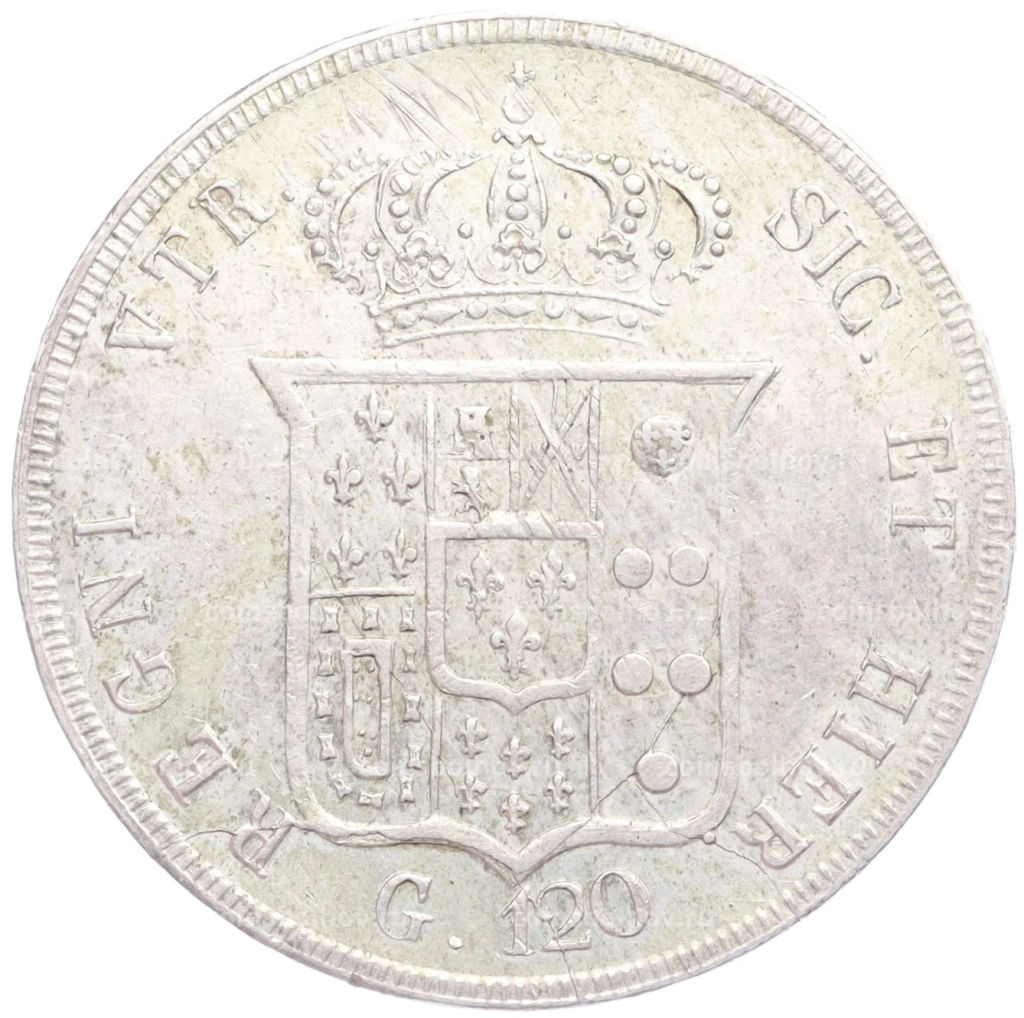120 грано 1856 года Королевство Обеих Сицилий