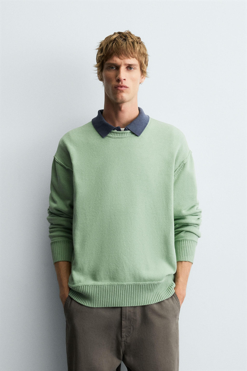 REVERSE EFFECT COTTON SWEATER - Zara фото 2