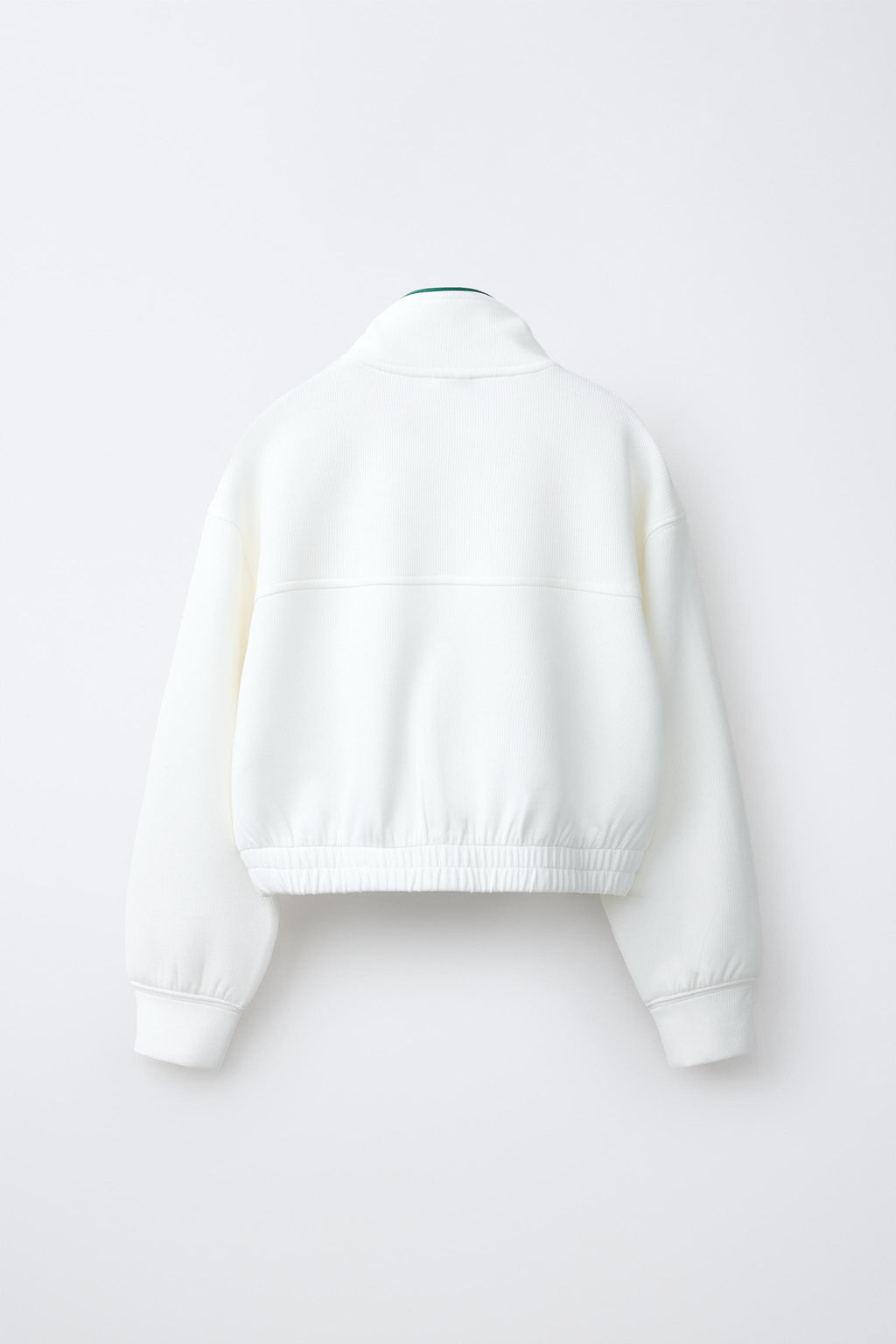 SUDADERA RIB CREMALLERA VIVOS CONTRASTE / Crudo claro - Zara фото 4