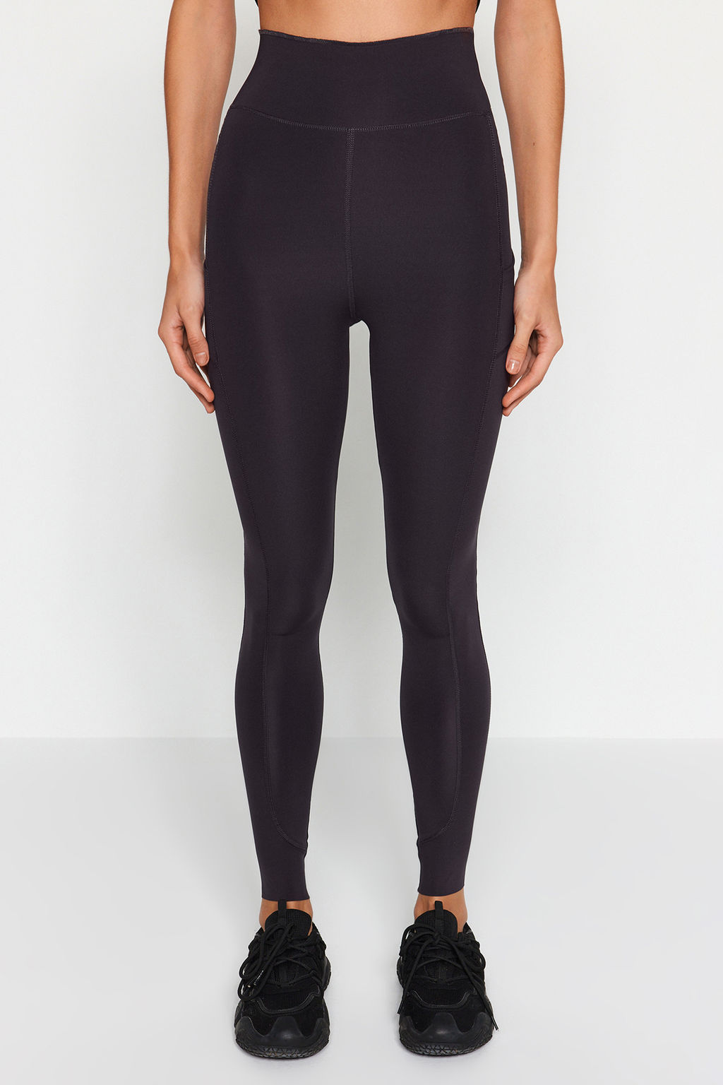 TRENDYOLMILLA Siyah Ekstra Kar?n Toparlay?c? Katmana Sahip Mat Tam Boy Orme Spor Tayt THMAW24TY00026  фото 7