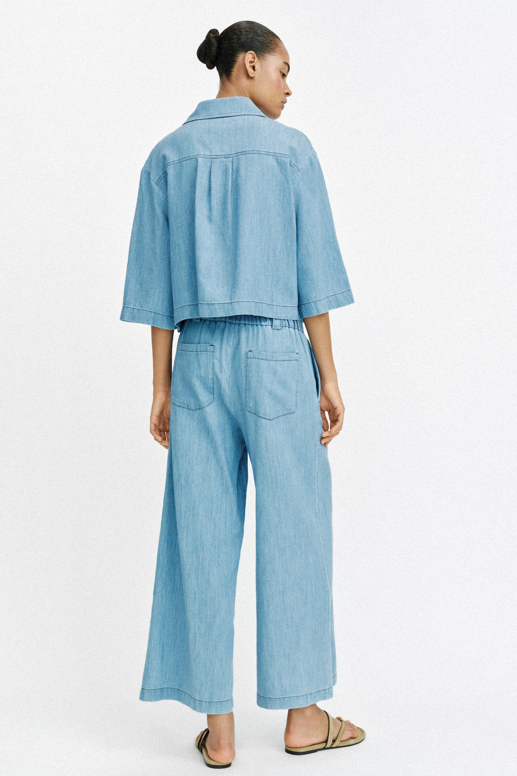 PANTAL?N FLUIDO CULOTTE / Azul - Zara фото 5
