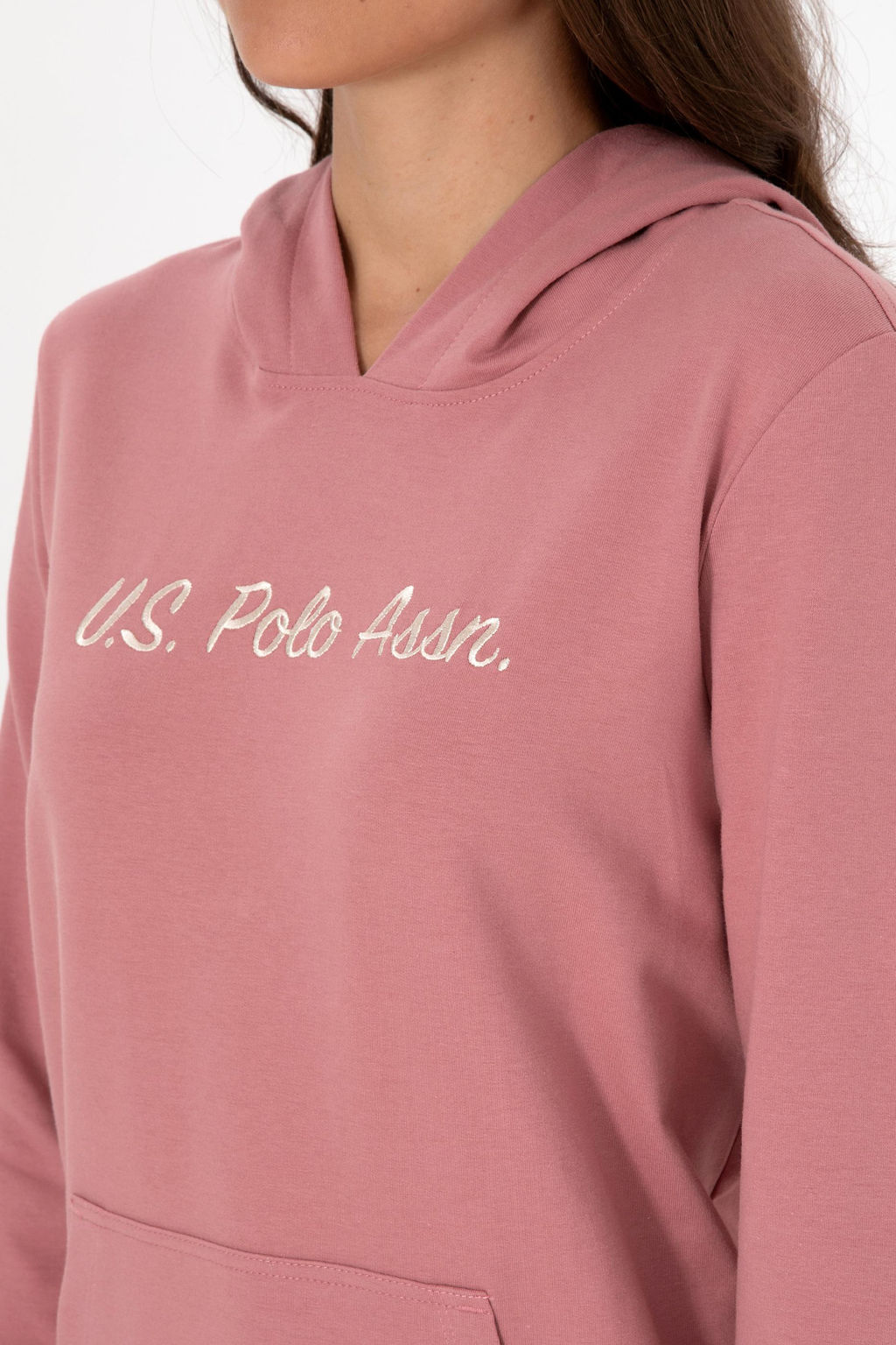 Худи U.S. Polo Assn розовый из хлопка