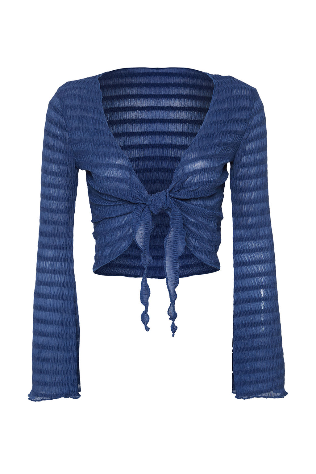 Trendyolmilla Ekru Premium Dokulu Fitted/Vucuda Oturan Baglama Detayl? Esnek Orme Bluz TWOSS24BZ00015 фото 7