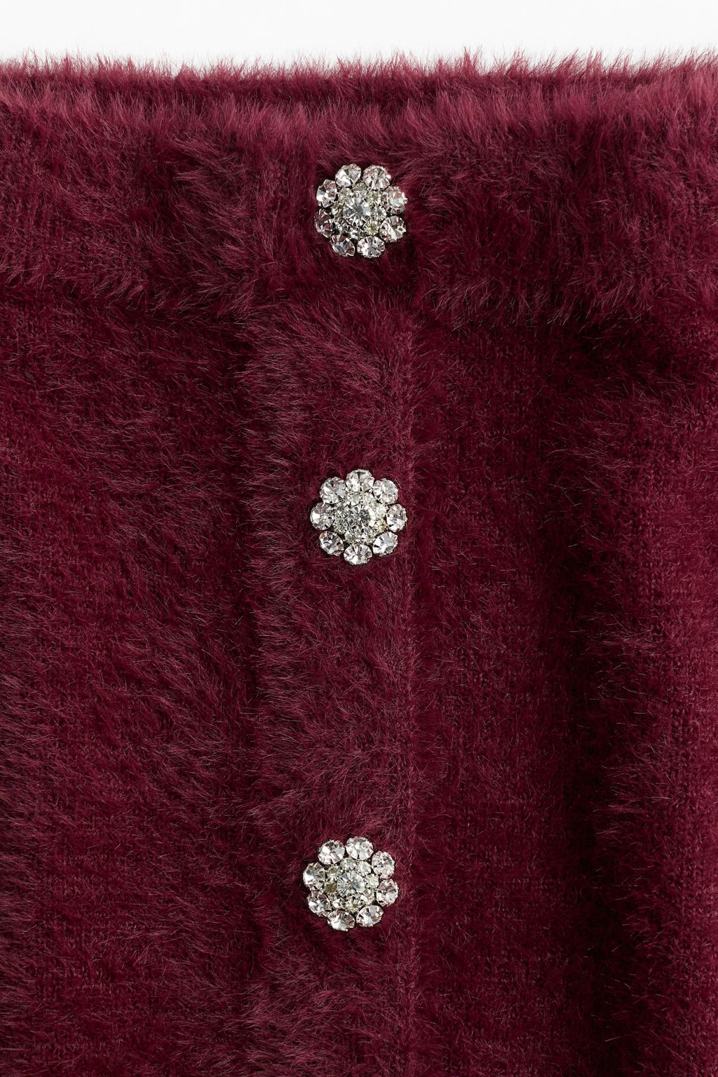 Minifalda en punto efecto pelo con botones joya - H&m фото 5