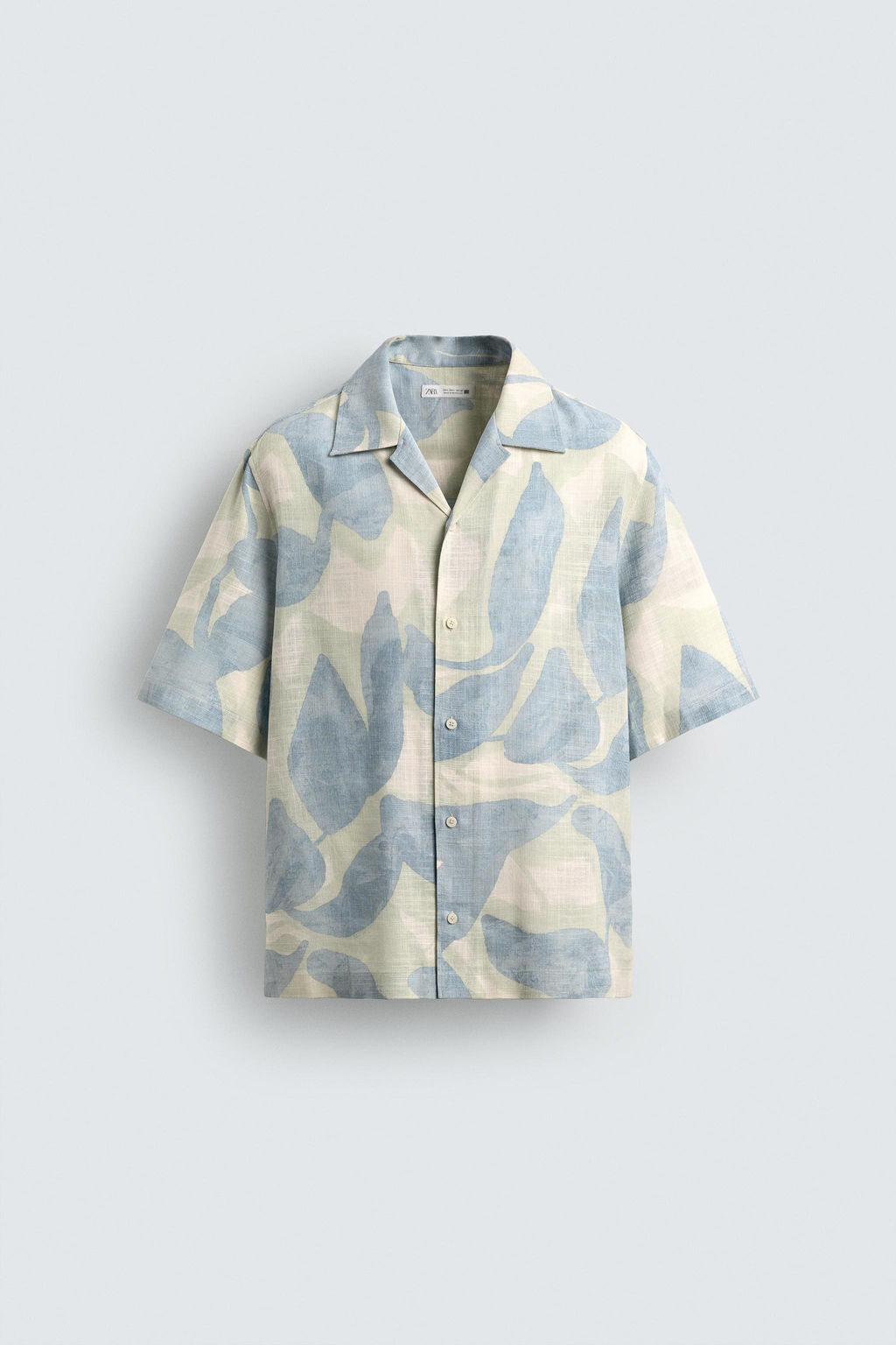 CAMISA FLUIDA ESTAMPADO ABSTRACTO / Azules - Zara фото 8