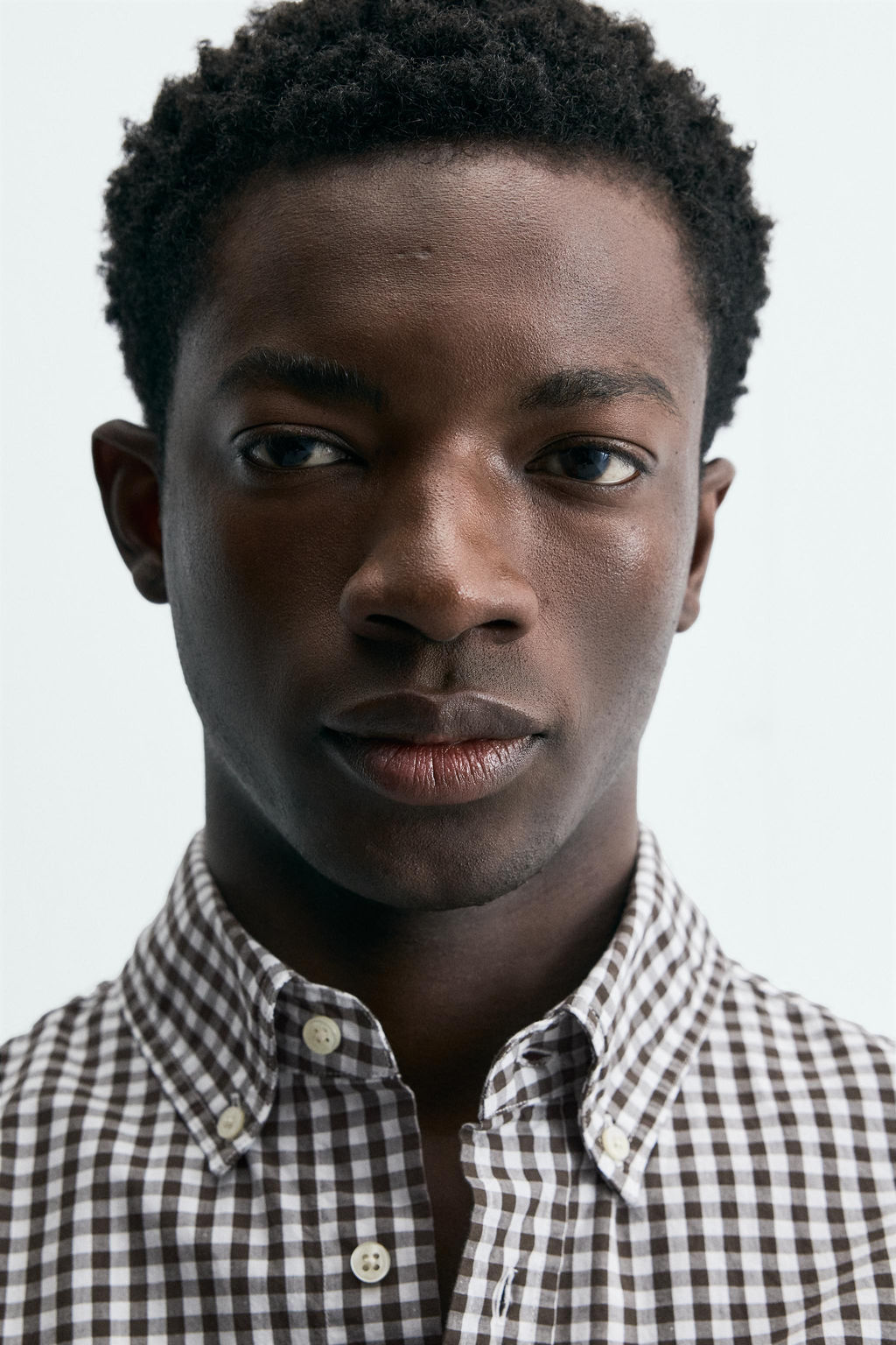 CAMISA REGULAR FIT ALGOD?N / Marr?n / Crudo - Zara фото 6